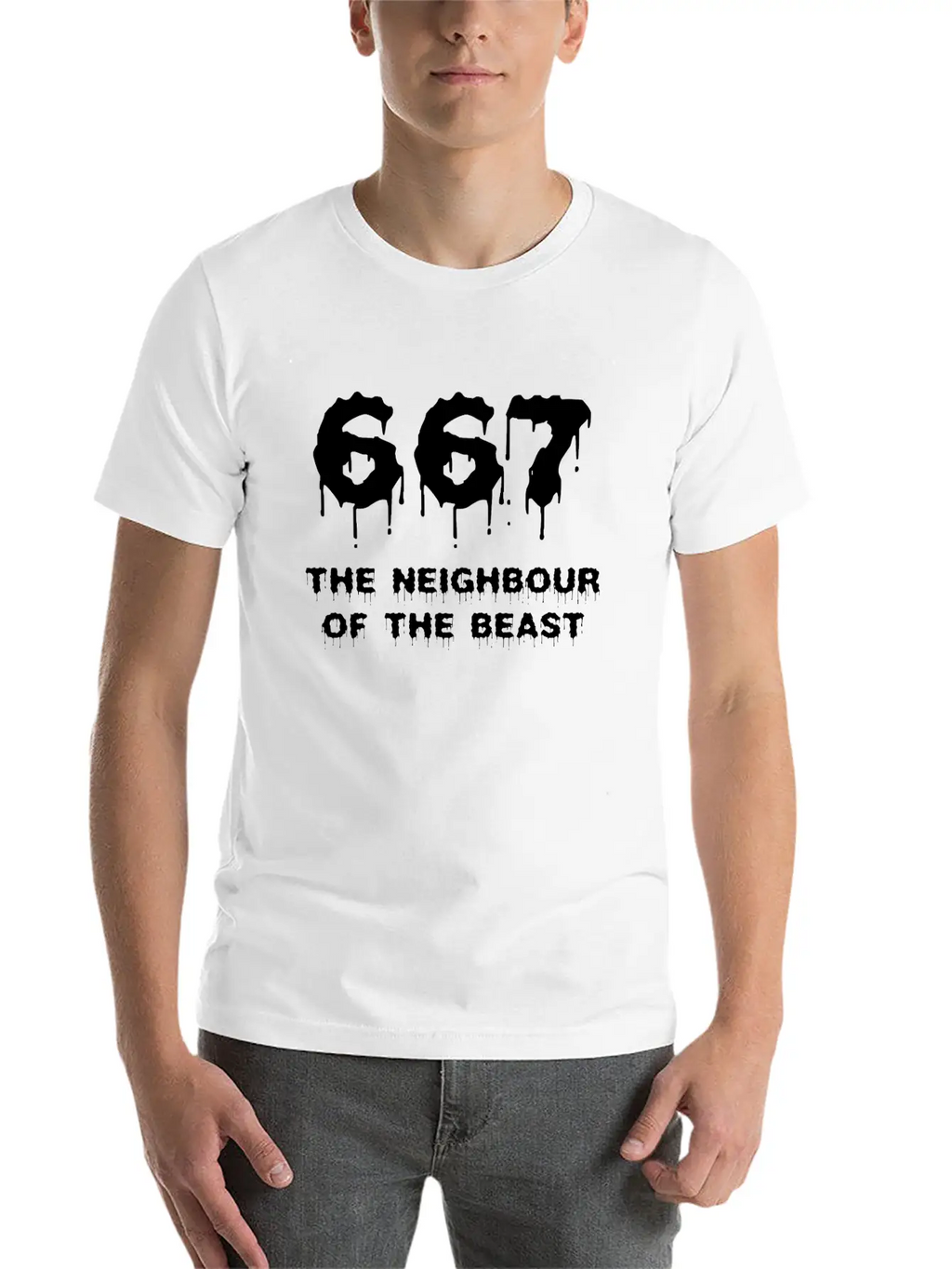 667 The Neighbour Of The Beast Shirt Breathable Soft Cotton T-Shirt – Timeless Casual Look