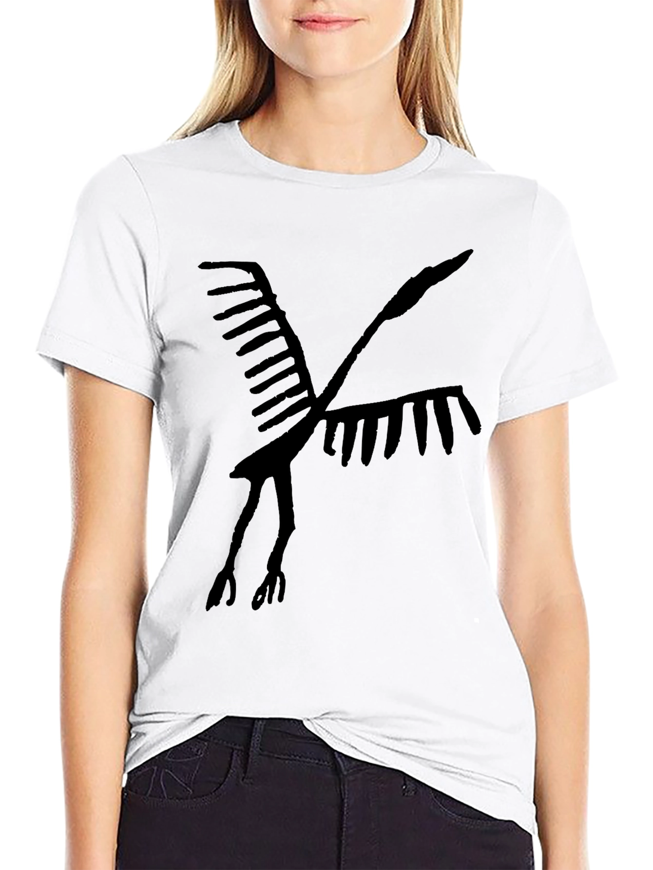 Abstract Bird Graphic Tee - Stylish Comfort