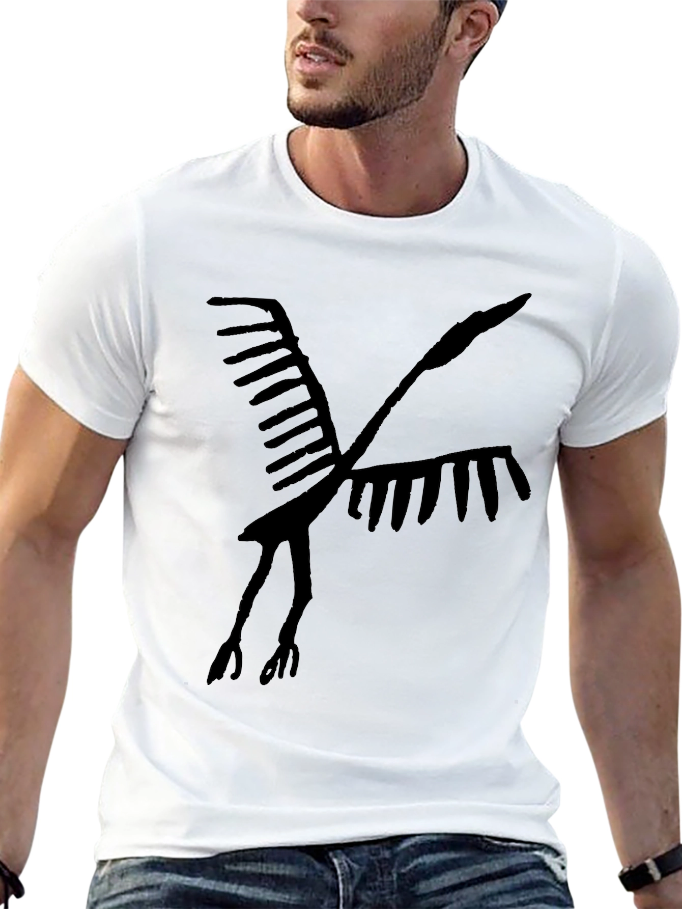 Abstract Bird Graphic Tee - Stylish Comfort