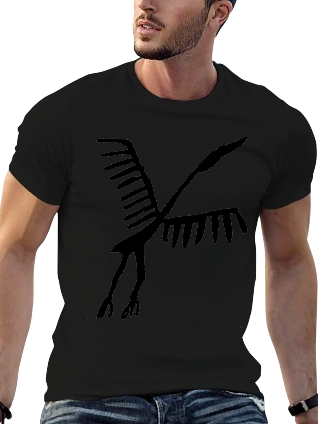 Abstract Bird Graphic Tee - Stylish Comfort