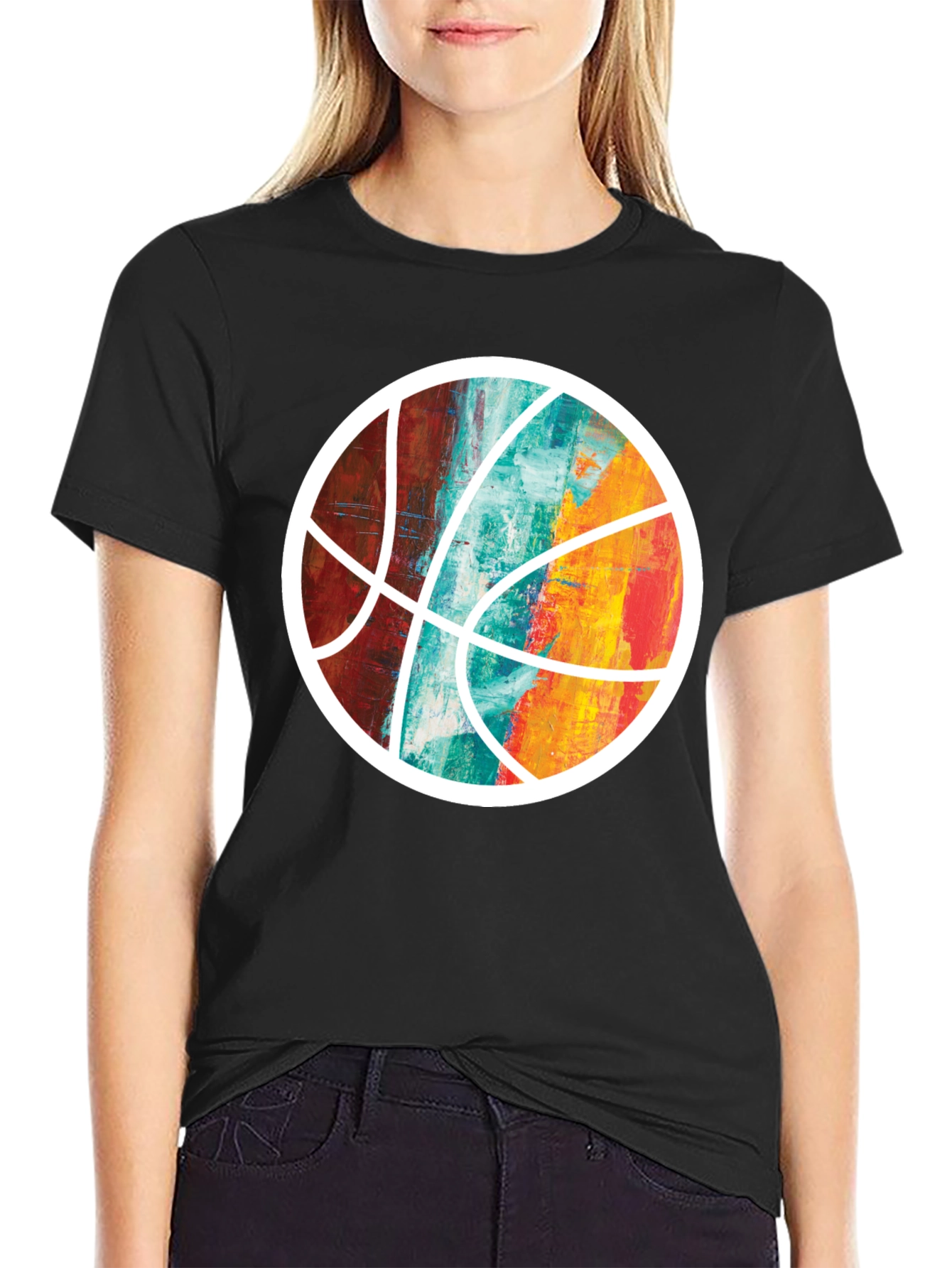 Abstract Basketball Graphic Tee - Unique Sportswear
