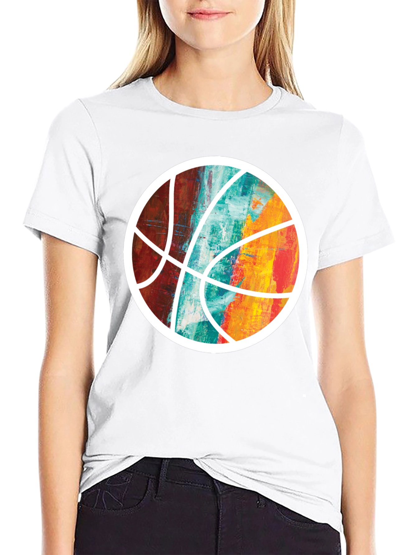 Abstract Basketball Graphic Tee - Unique Sportswear