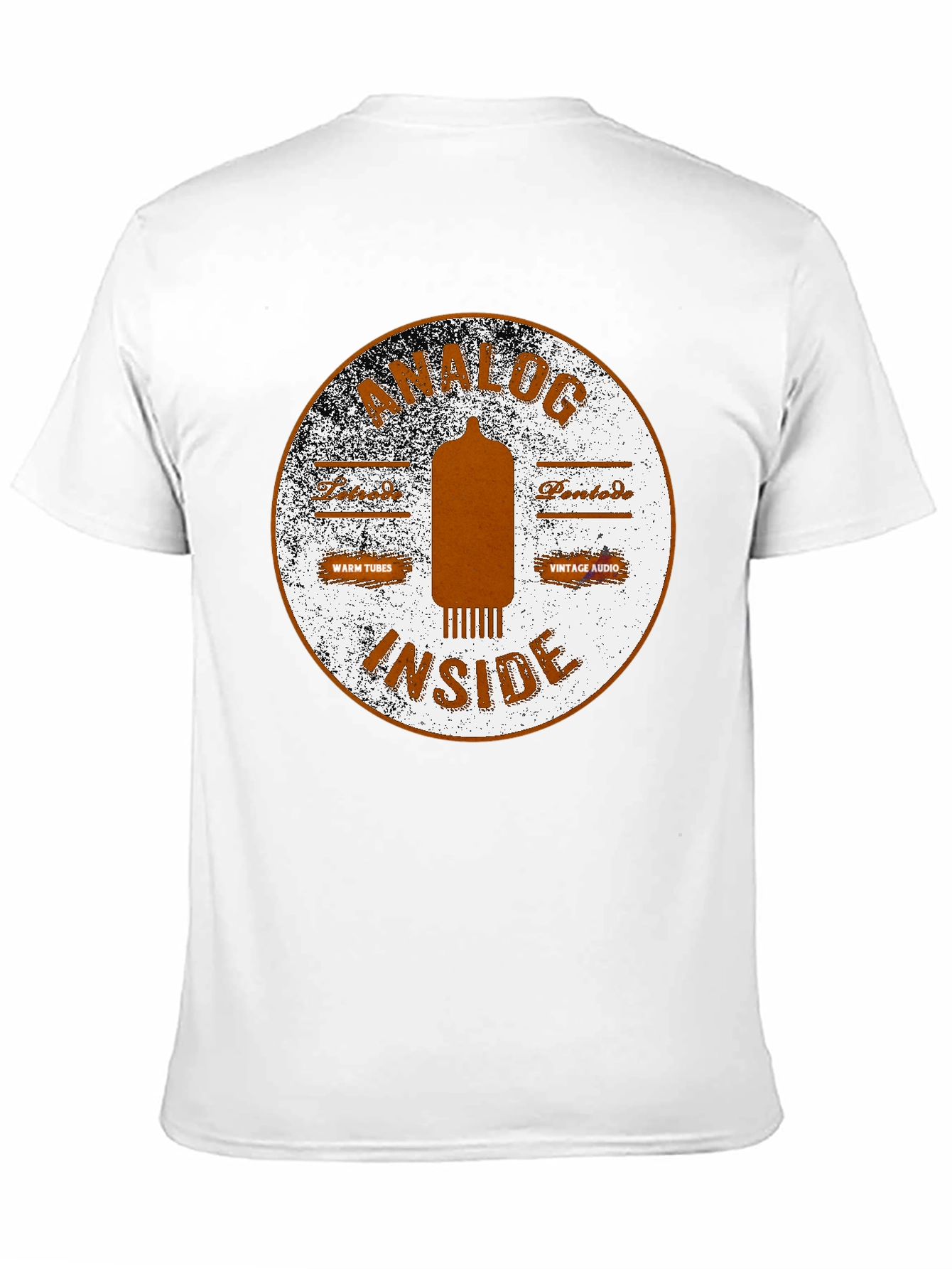 Analog Inside Black T-Shirt - Vintage Audio Tube Design