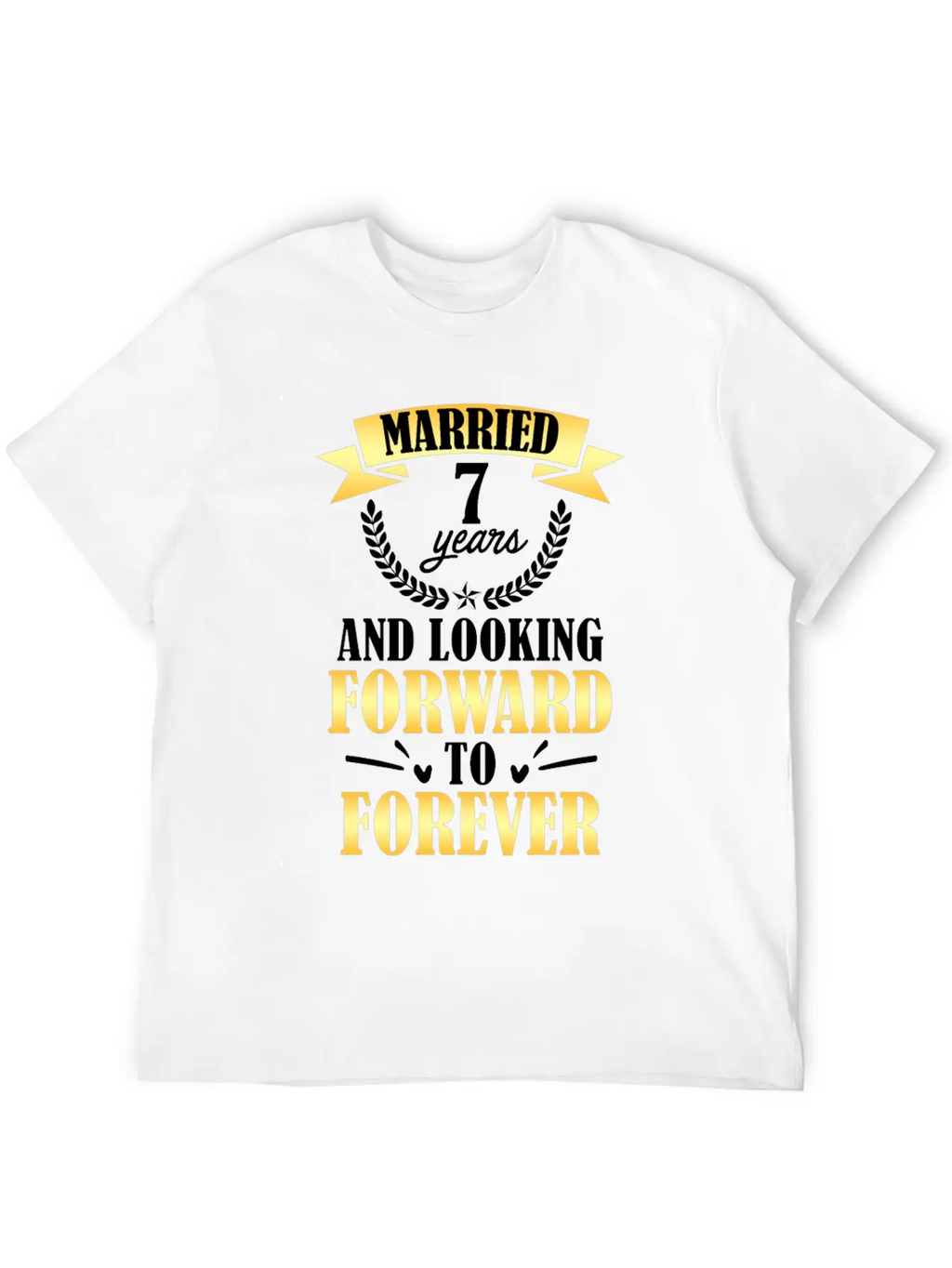 7th Wedding Anniversary Basic Graphic T-Shirt – Daily Comfort In Soft Cotton