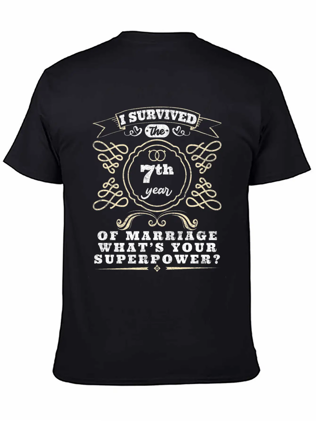 7th Wedding Anniversary Timeless Short Sleeve Tee – Comfy And Minimalist Design