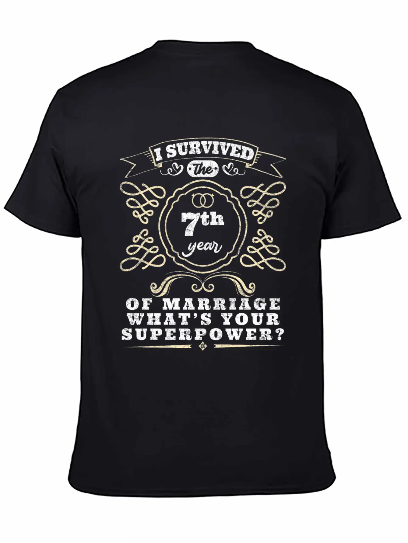 7th Wedding Anniversary Timeless Short Sleeve Tee – Comfy And Minimalist Design