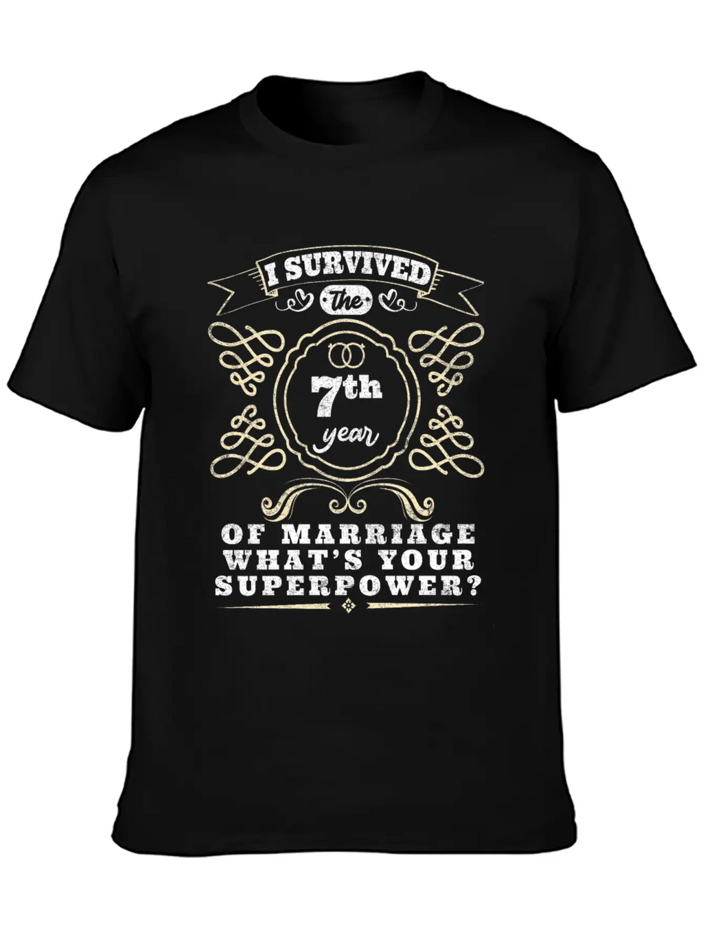 7th Wedding Anniversary Timeless Short Sleeve Tee – Comfy And Minimalist Design