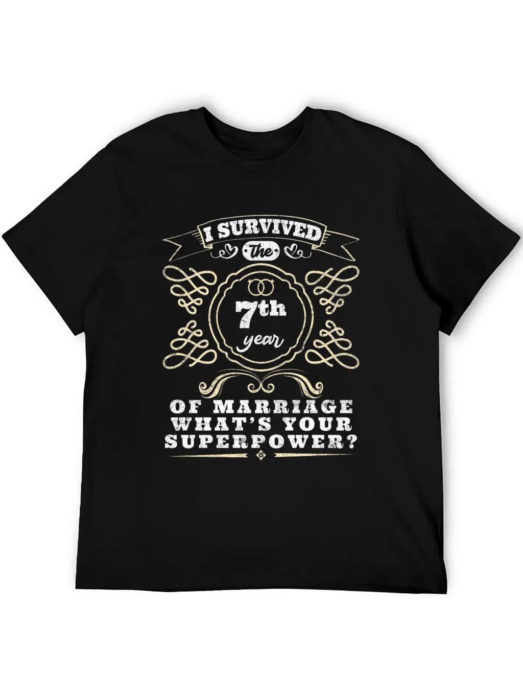 7th Wedding Anniversary Timeless Short Sleeve Tee – Comfy And Minimalist Design