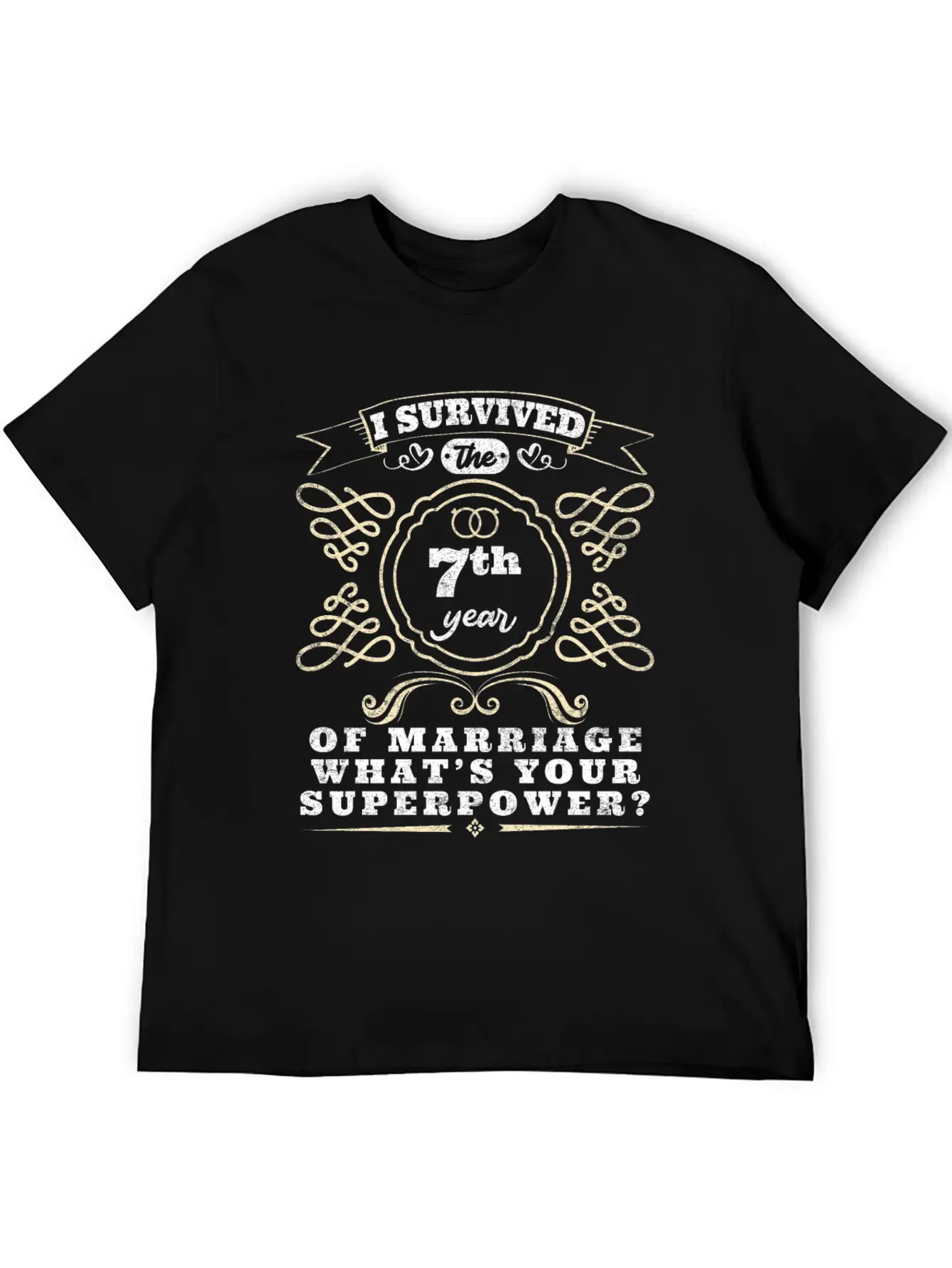 7th Wedding Anniversary Timeless Short Sleeve Tee – Comfy And Minimalist Design
