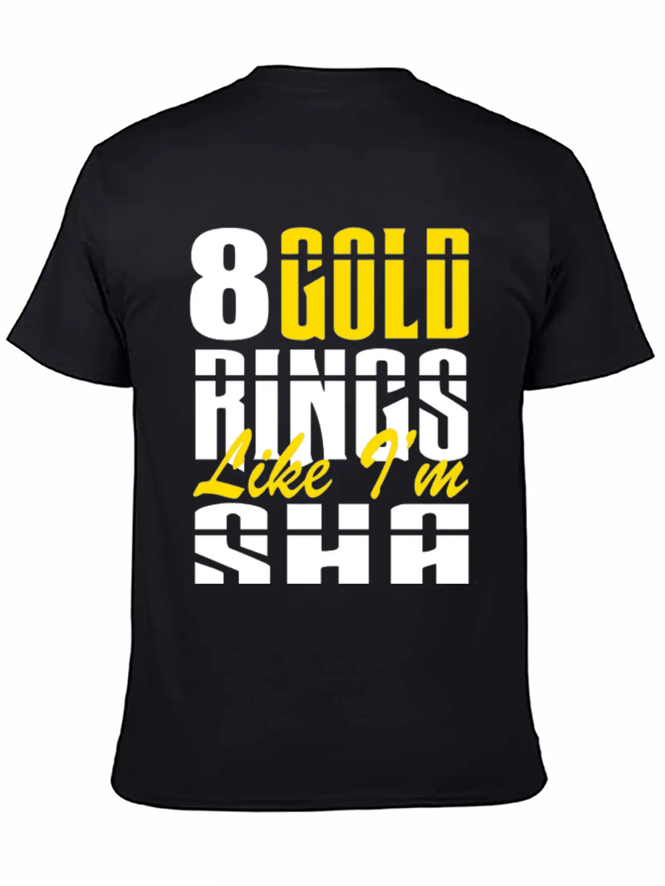 8 Gold Rings Like I'm Sha Shabba Ranks Comfortable Minimalist Graphic Tee – Summer Style Essential