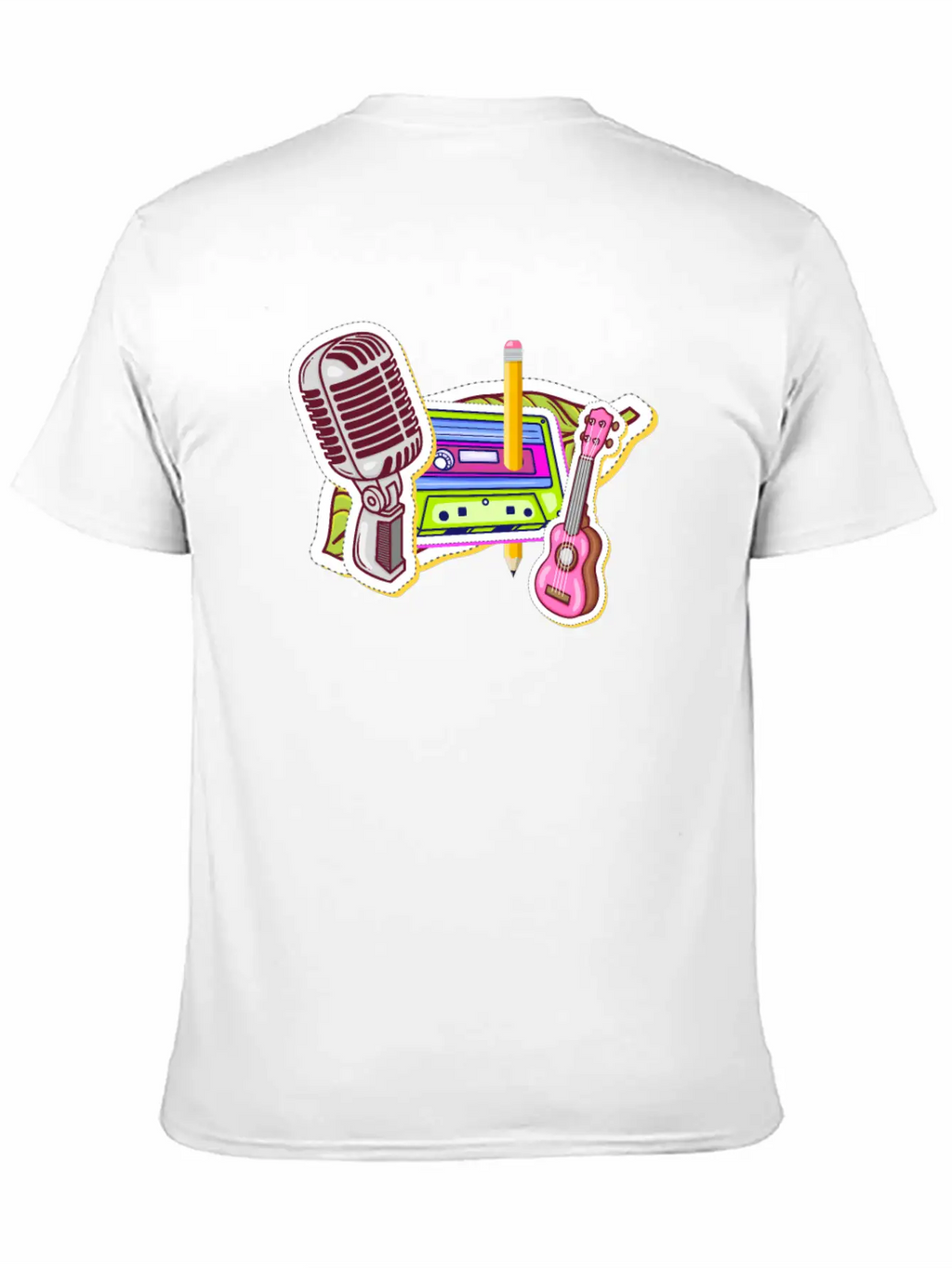 80's Cassette Tape 1990s Pencil Winding Cassette Simple Everyday Graphic Tee – Lightweight Summer Wear