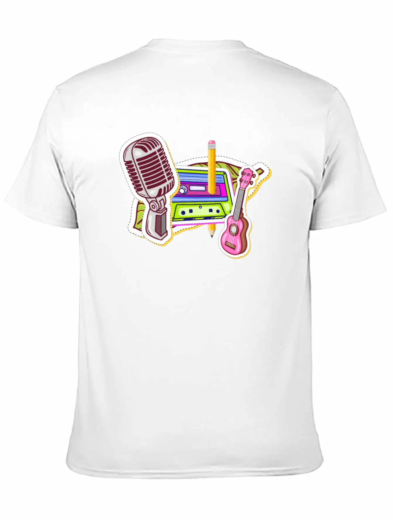 80's Cassette Tape 1990s Pencil Winding Cassette Simple Everyday Graphic Tee – Lightweight Summer Wear