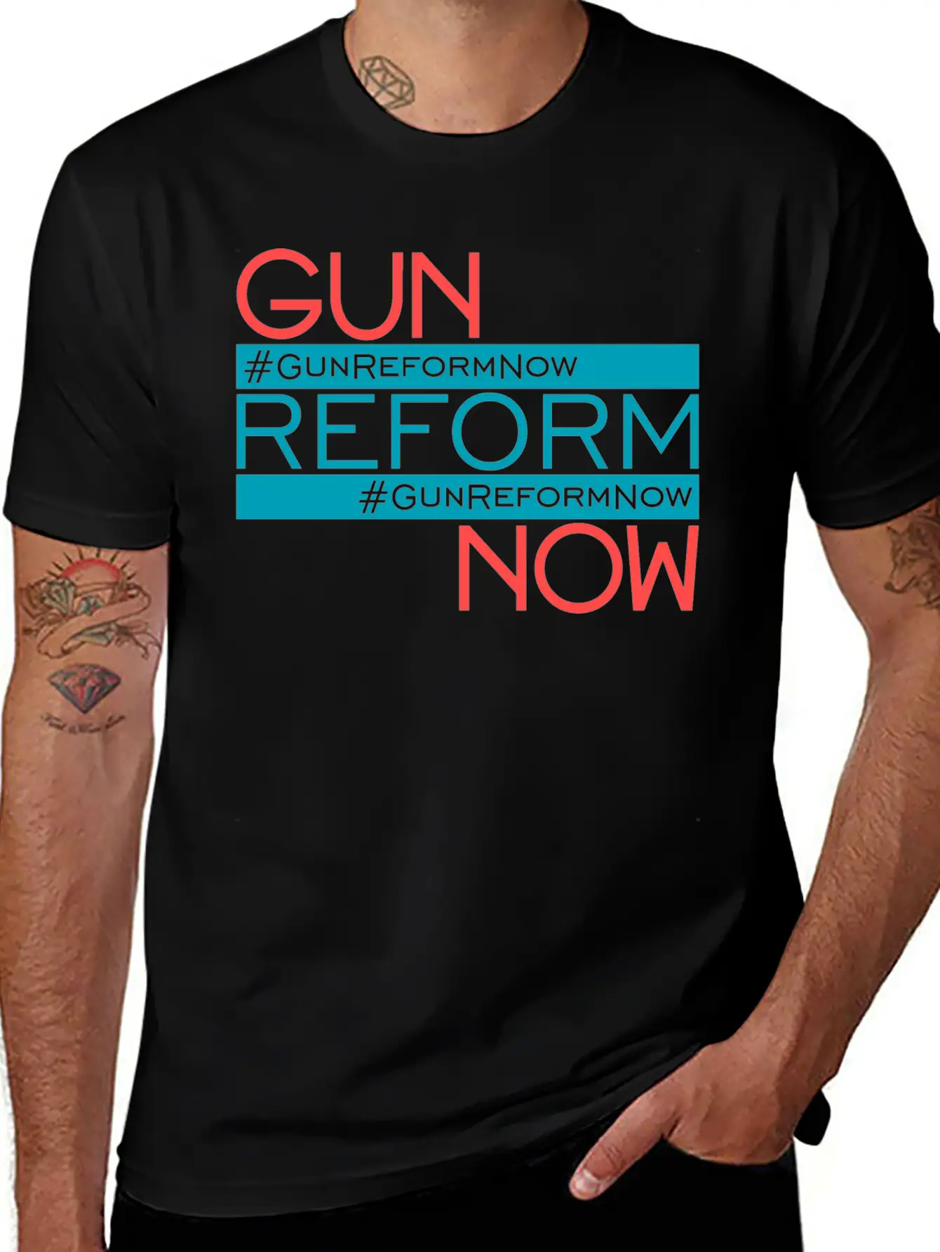 83307 Gun Reform Now 01Gun Reform Now Simple Everyday Graphic Tee – Lightweight Summer Wear