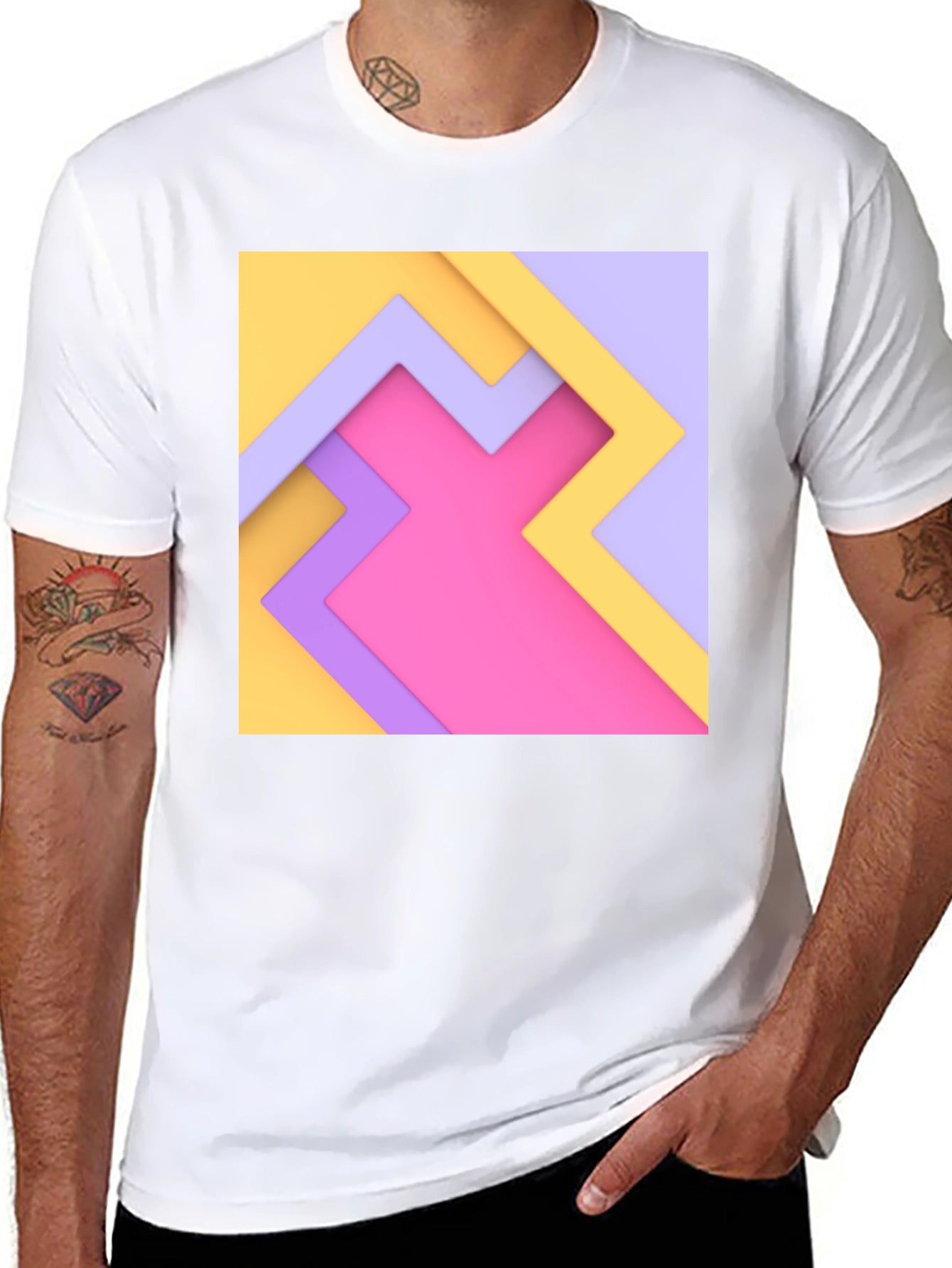 Abstract Geometric T-Shirt - Modern Design