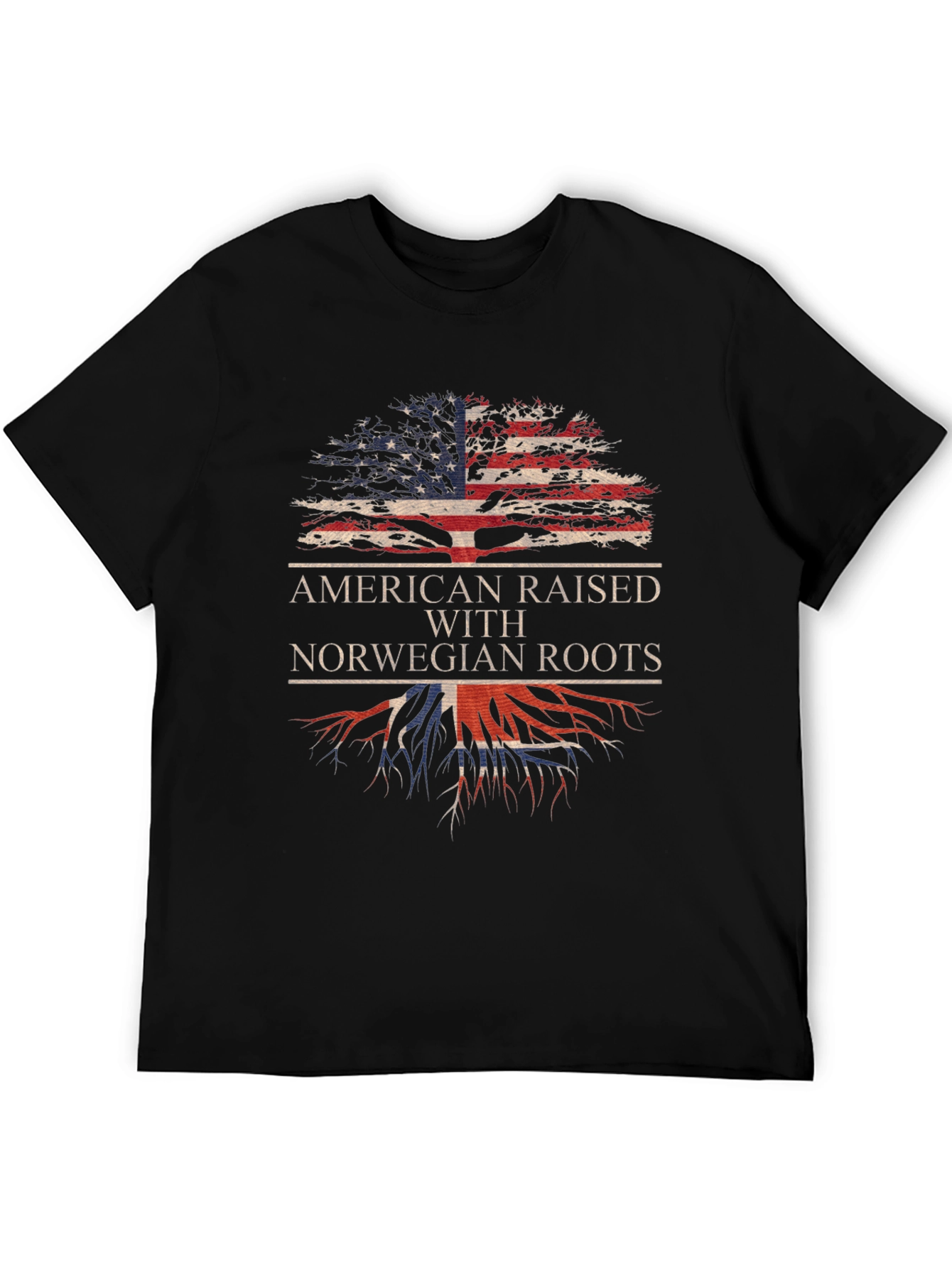 American Raised with Norwegian Roots Graphic Tee