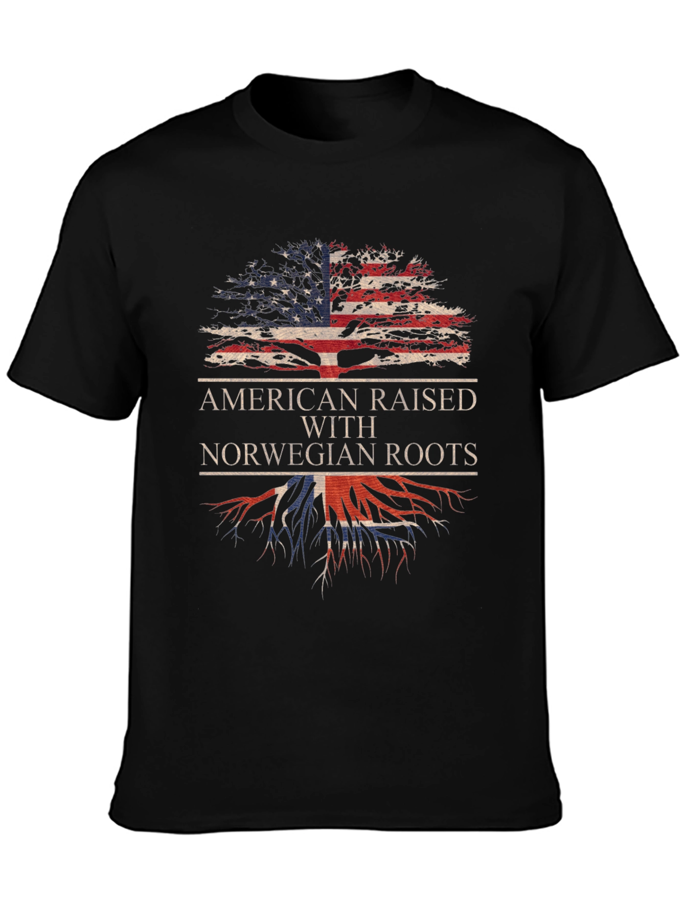American Raised with Norwegian Roots Graphic Tee