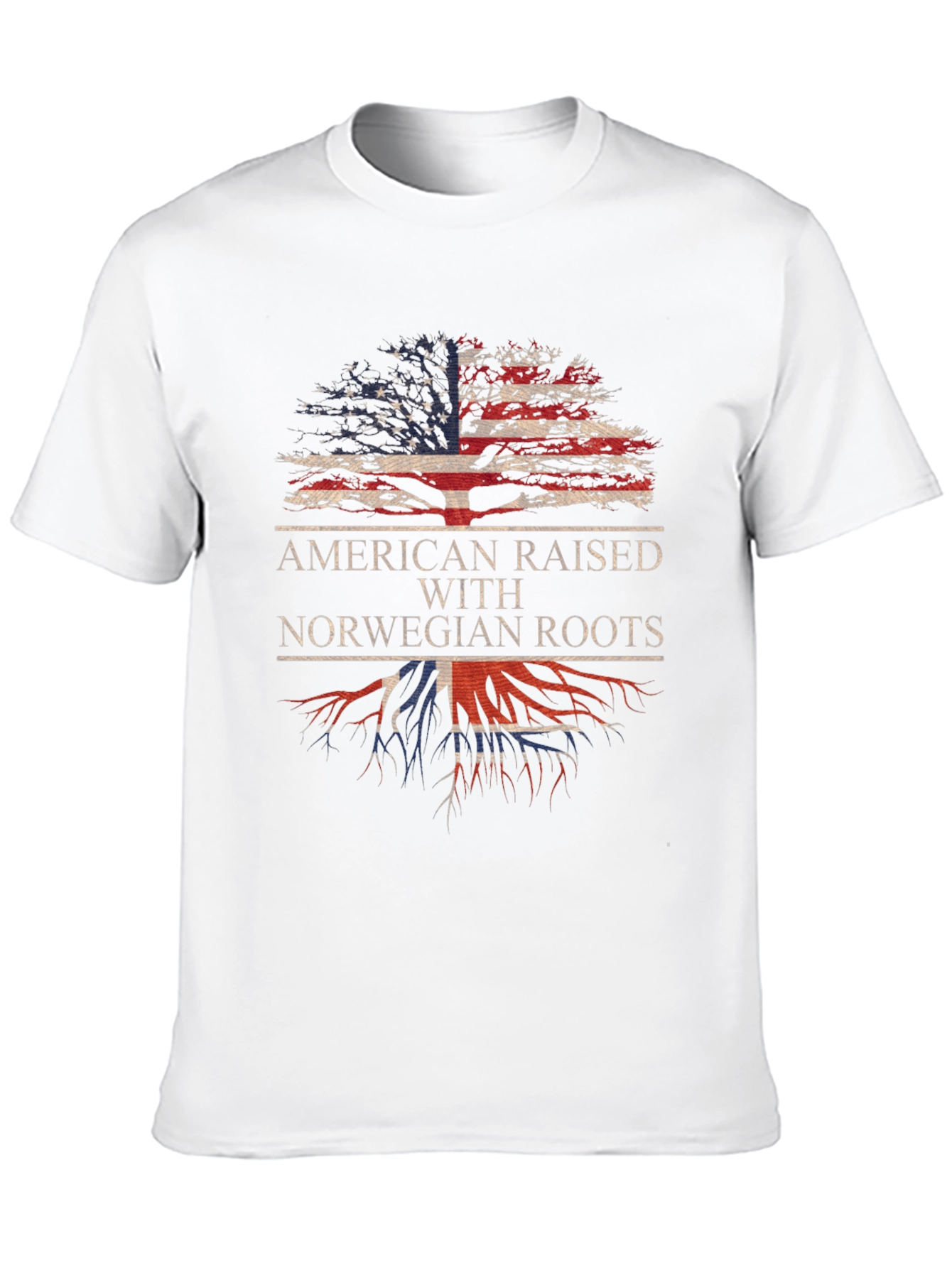 American Raised with Norwegian Roots Graphic Tee