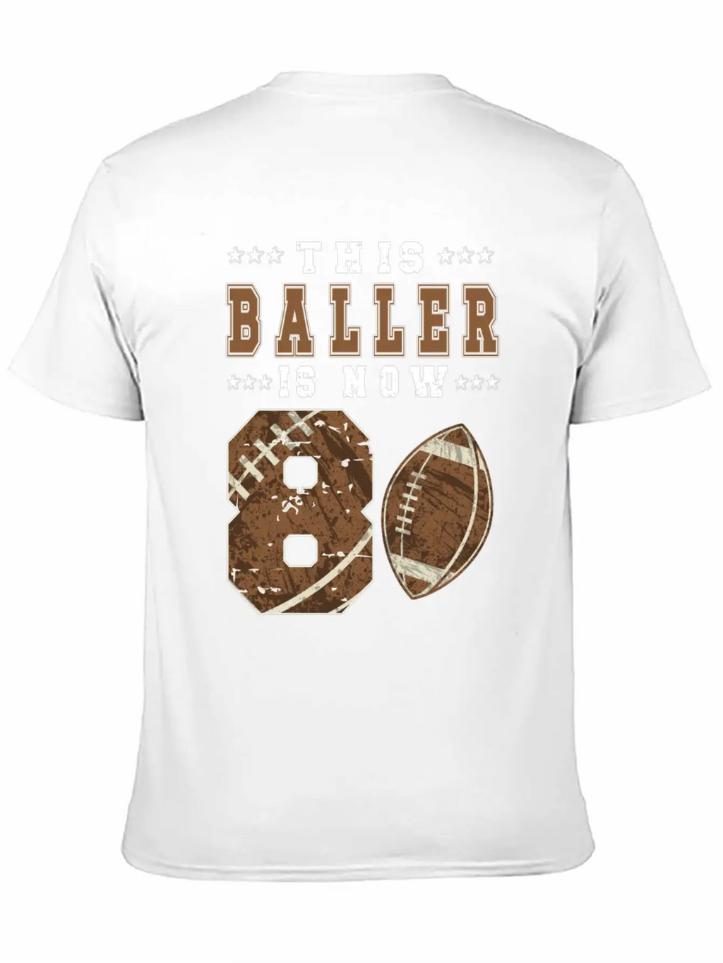 8th Birthday Gift Football Player 8 Year Old Boy Lightweight Cotton T-Shirt – Daily Comfort Graphic Shirt