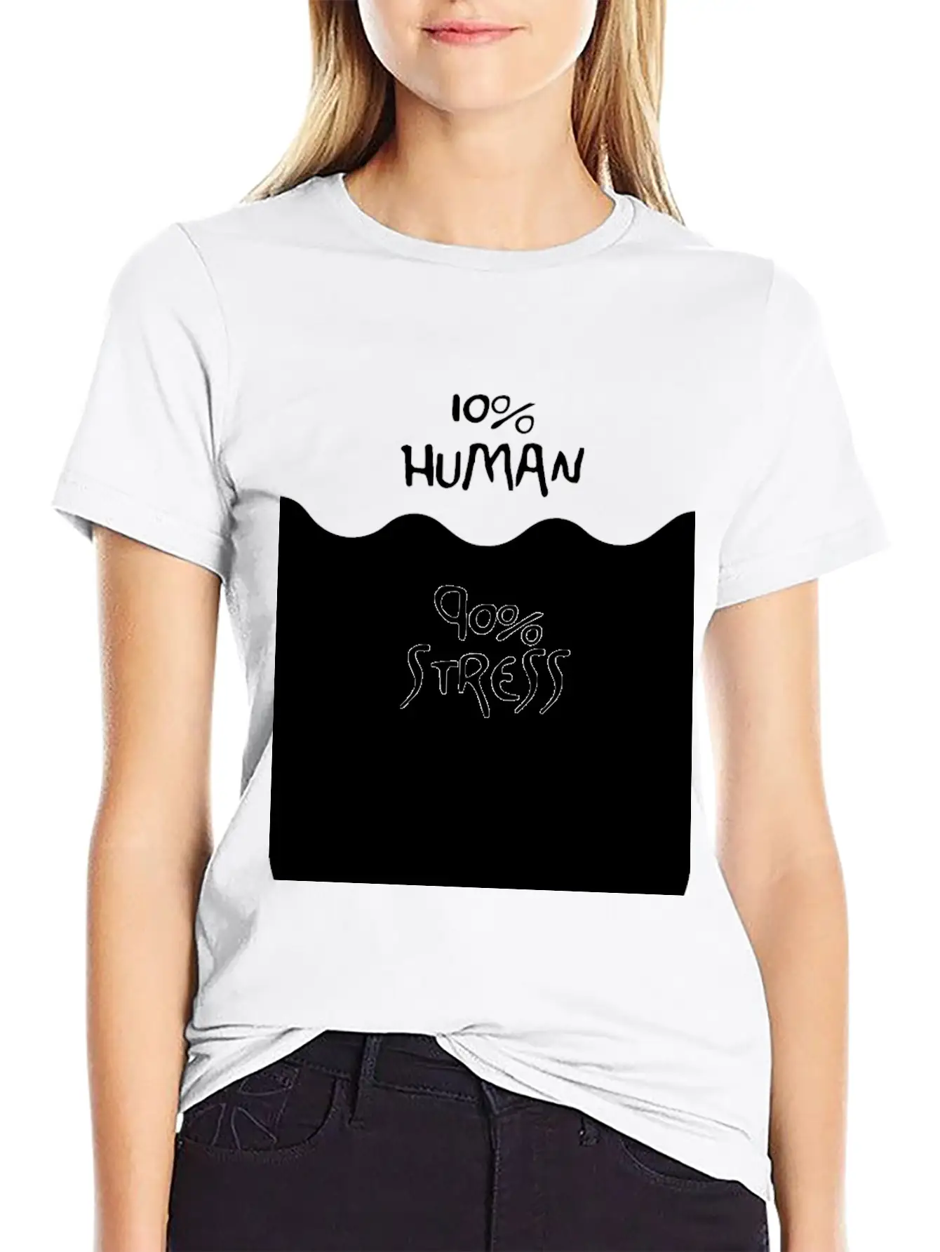 90% Stress (dark) Stylish Everyday T-Shirt – Unisex Basic Cotton Tee