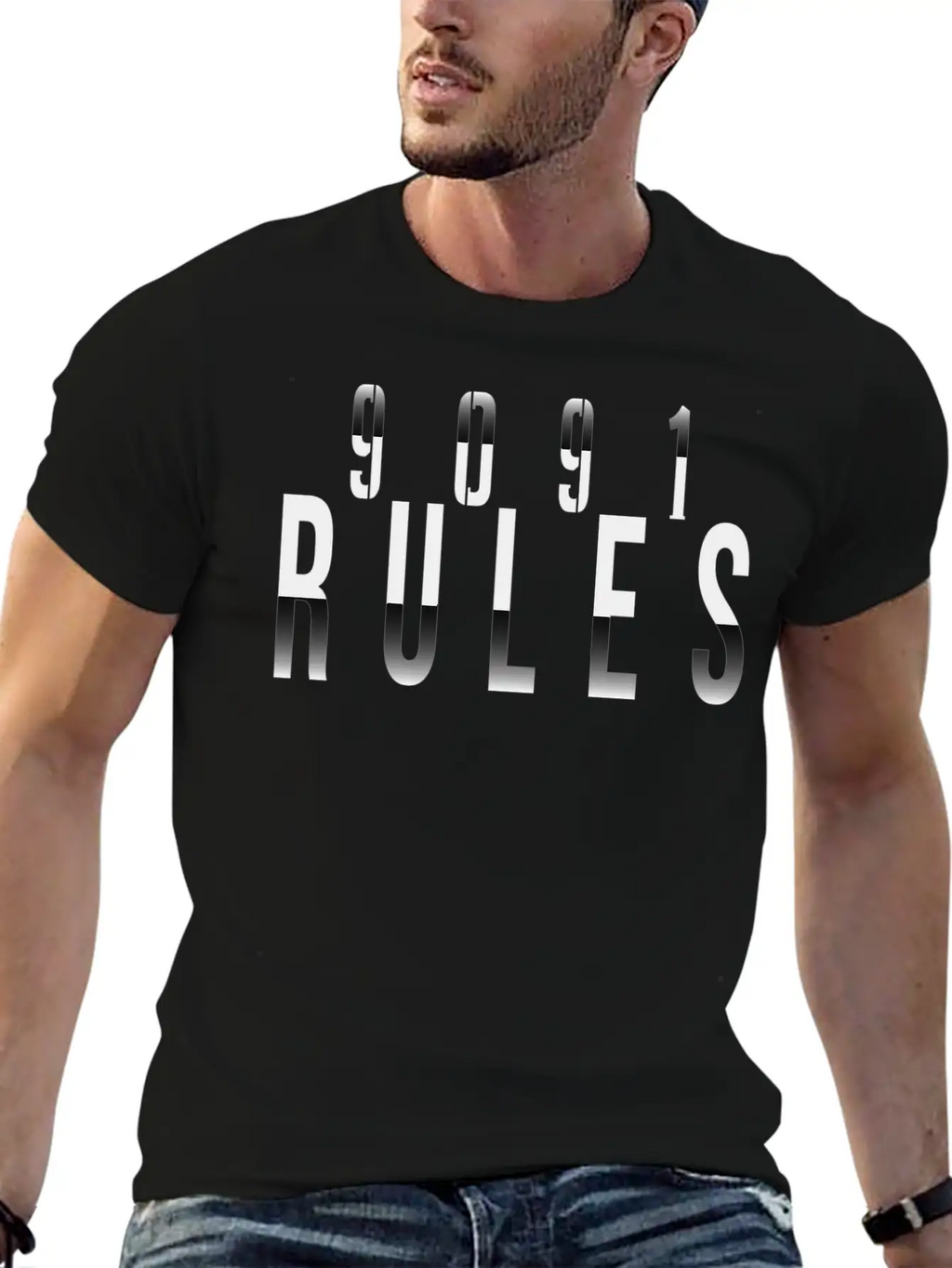 9091 Rules T-Shirt Breathable Graphic T-Shirt – Perfect For Casual Days