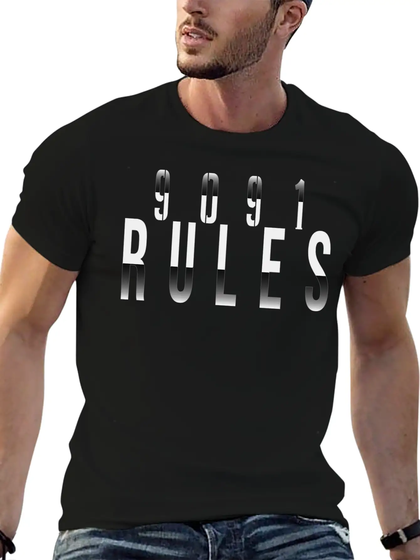 9091 Rules T-Shirt Breathable Graphic T-Shirt – Perfect For Casual Days