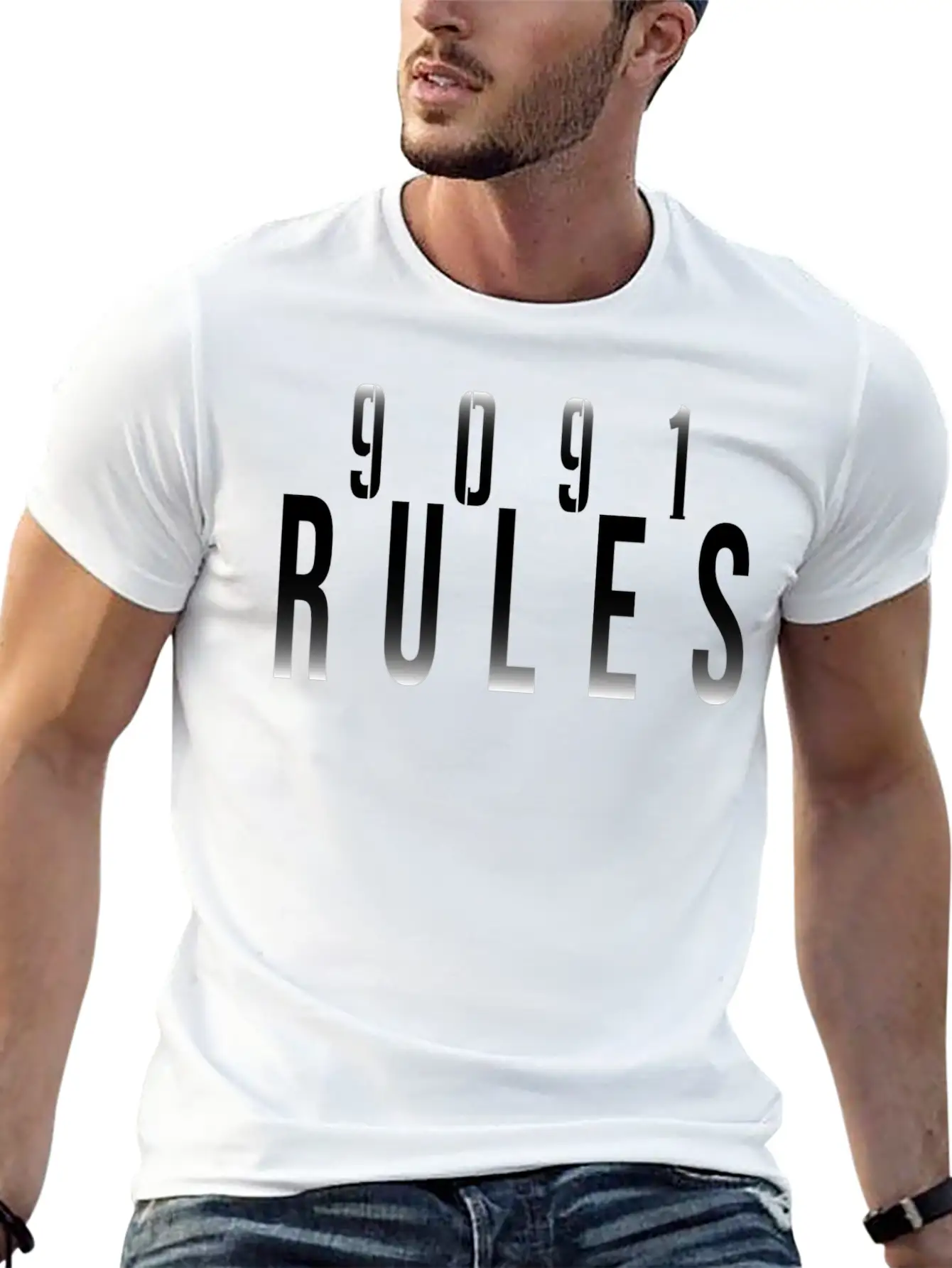 9091 Rules T-Shirt Breathable Graphic T-Shirt – Perfect For Casual Days