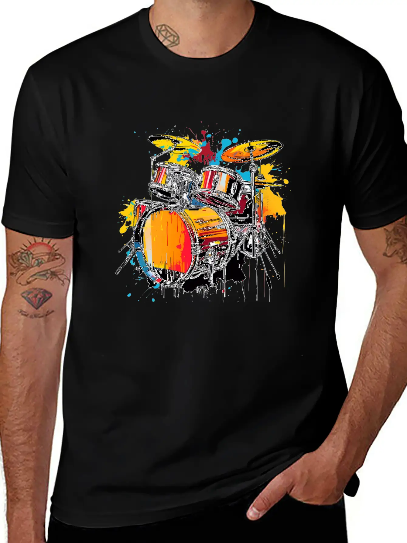 90s Drum In Vintage Style Classic Fit Graphic Tee For Daily Comfort – Unisex Cotton Shirt