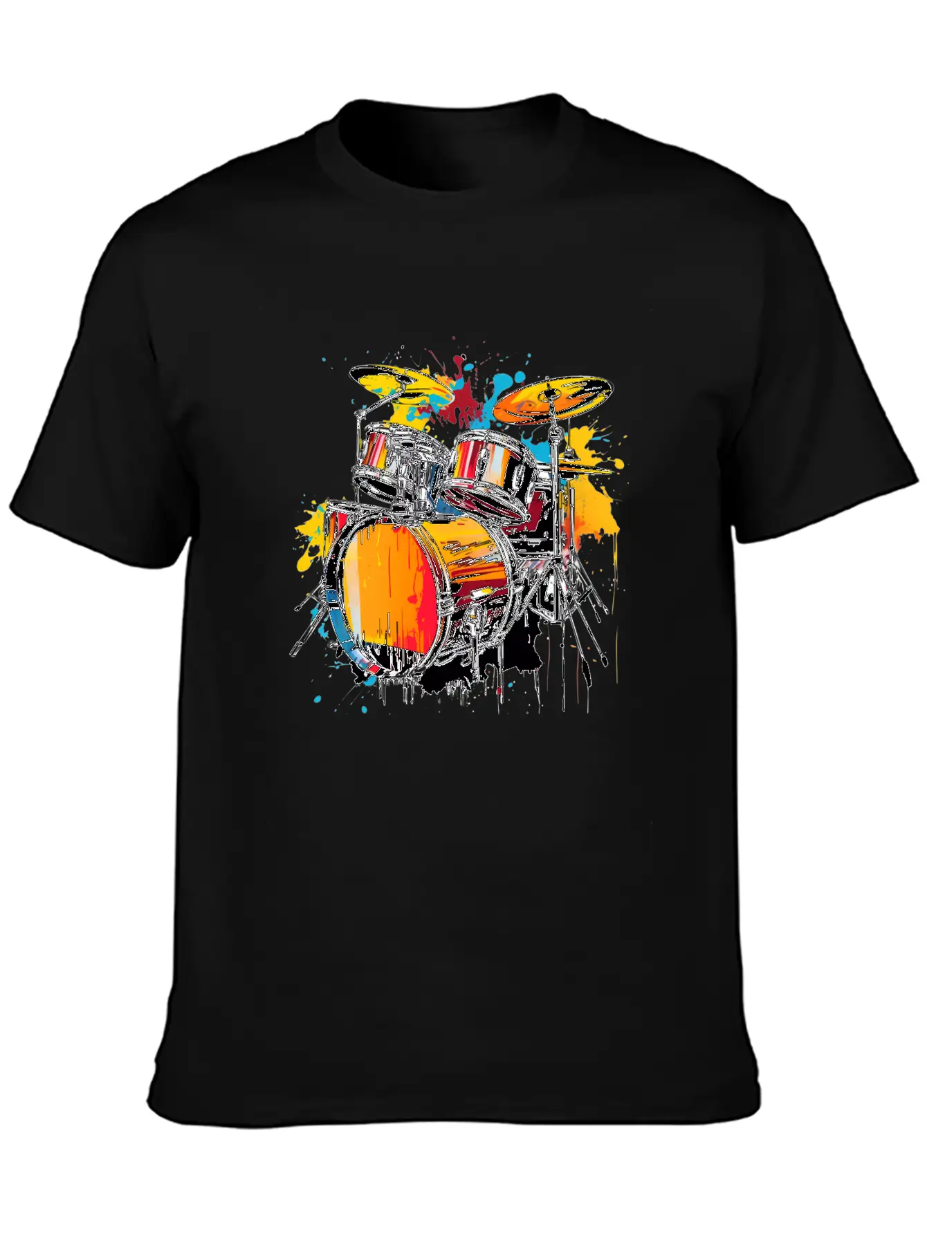 90s Drum In Vintage Style Classic Fit Graphic Tee For Daily Comfort – Unisex Cotton Shirt