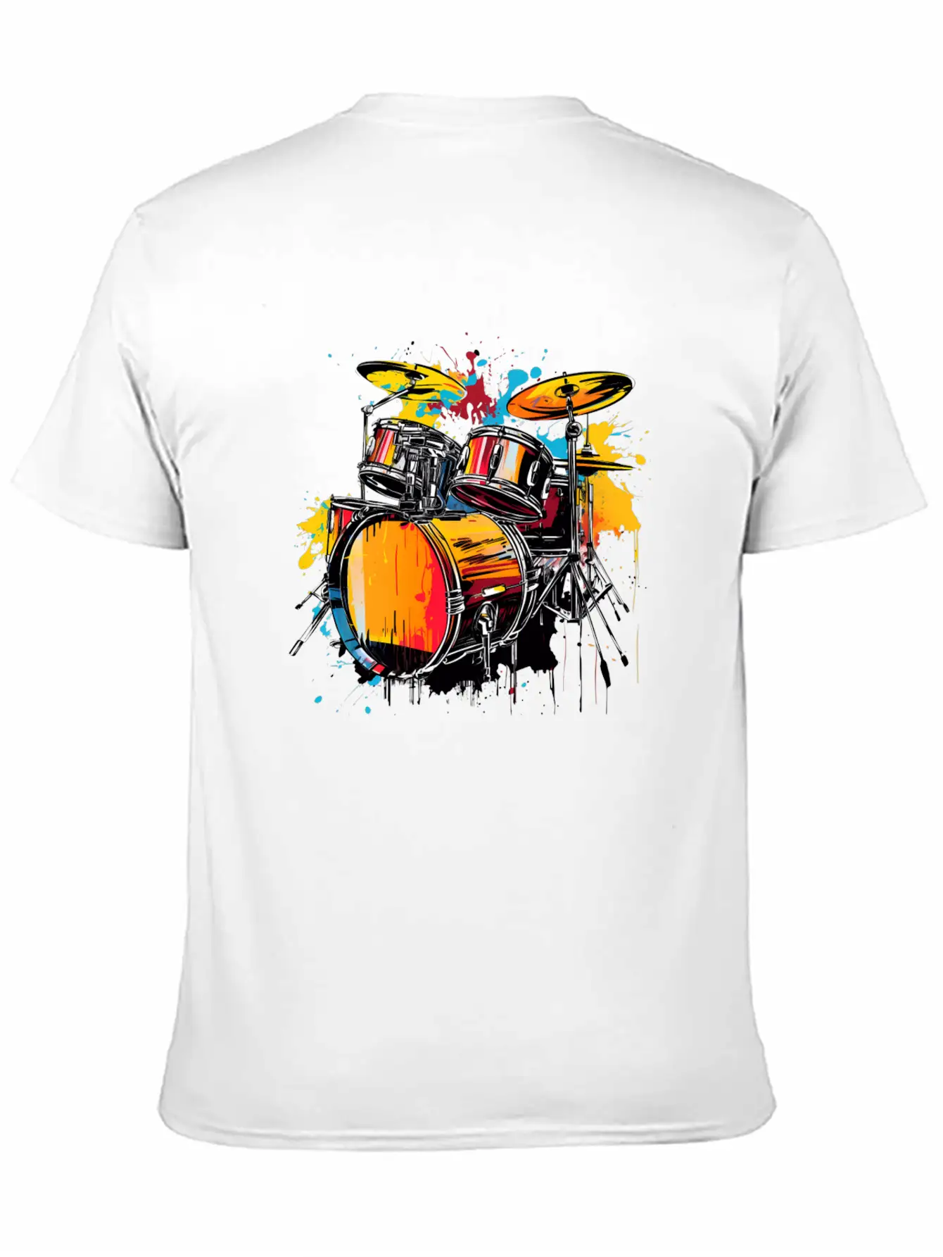 90s Drum In Vintage Style Classic Fit Graphic Tee For Daily Comfort – Unisex Cotton Shirt