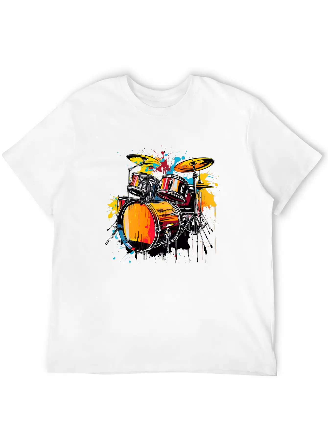 90s Drum In Vintage Style Classic Fit Graphic Tee For Daily Comfort – Unisex Cotton Shirt