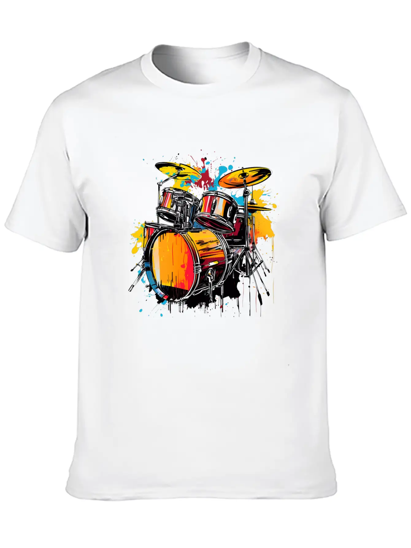 90s Drum In Vintage Style Classic Fit Graphic Tee For Daily Comfort – Unisex Cotton Shirt