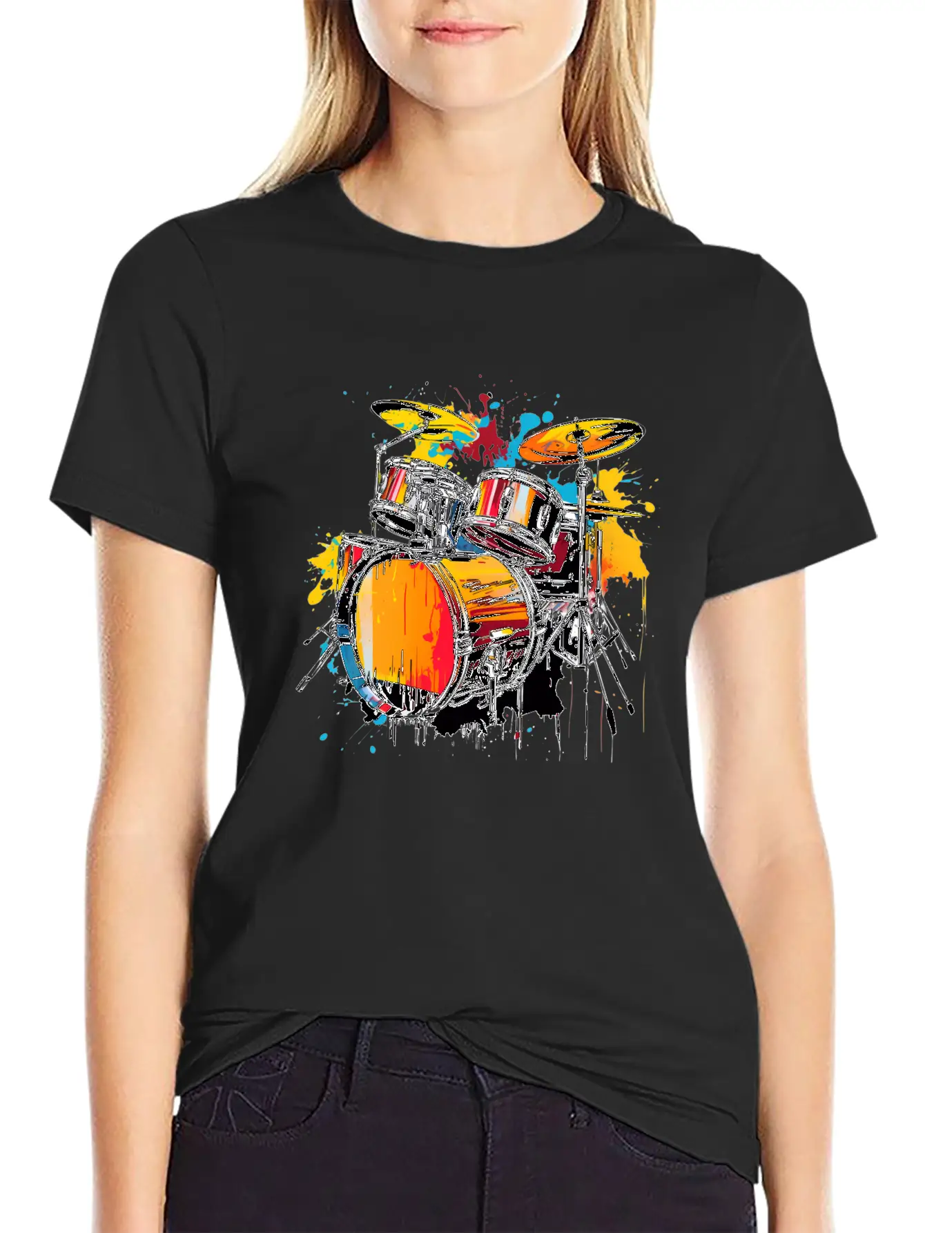 90s Drum In Vintage Style Classic Fit Graphic Tee For Daily Comfort – Unisex Cotton Shirt