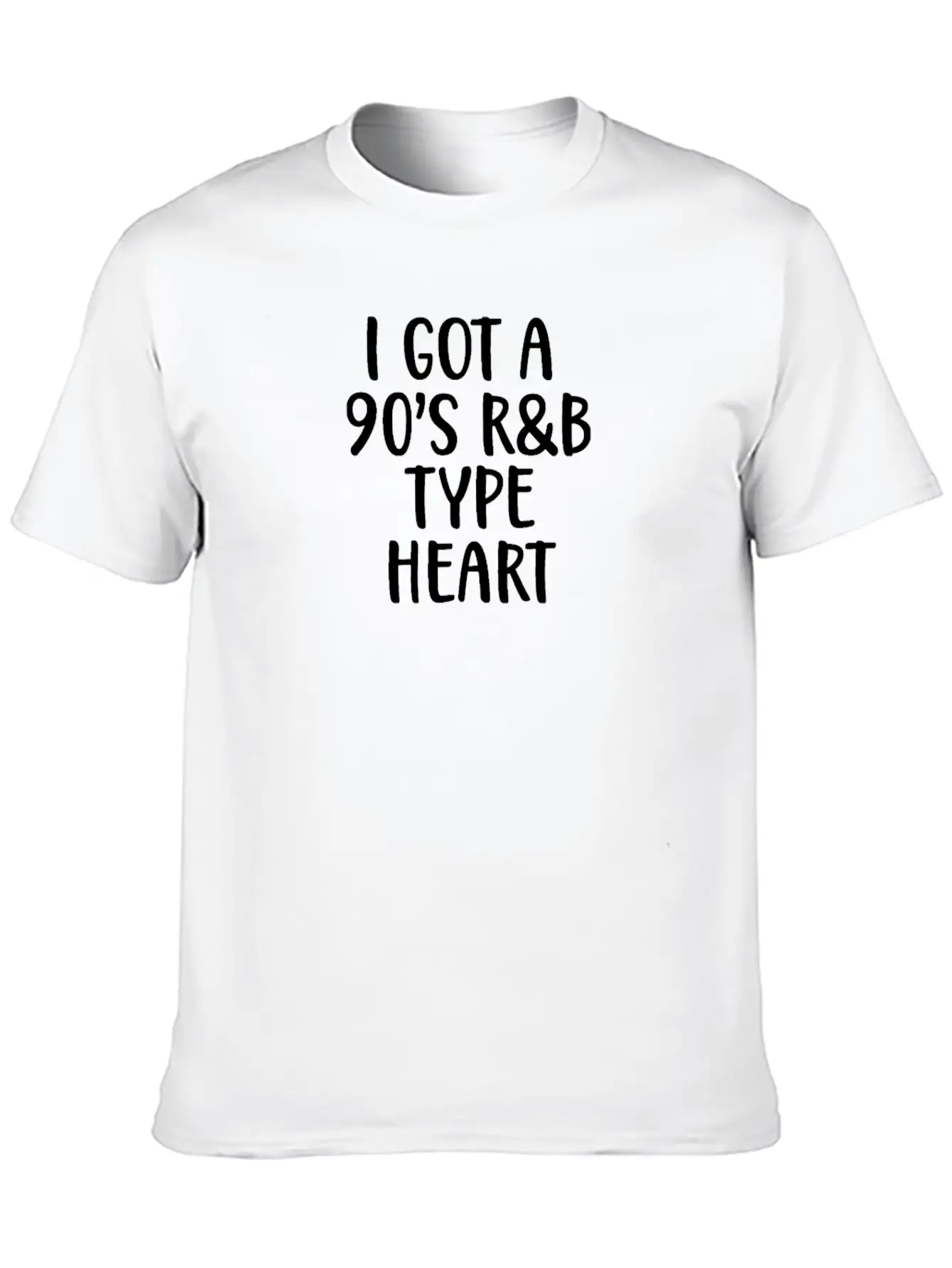 90s I Got A 90s R&B Type Heart Classic Crew Neck Graphic Tee – Everyday Minimal Look
