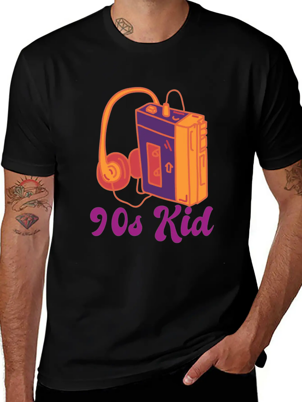 90s Kid Cassette Classic Crew Neck Graphic Tee – Everyday Minimal Look