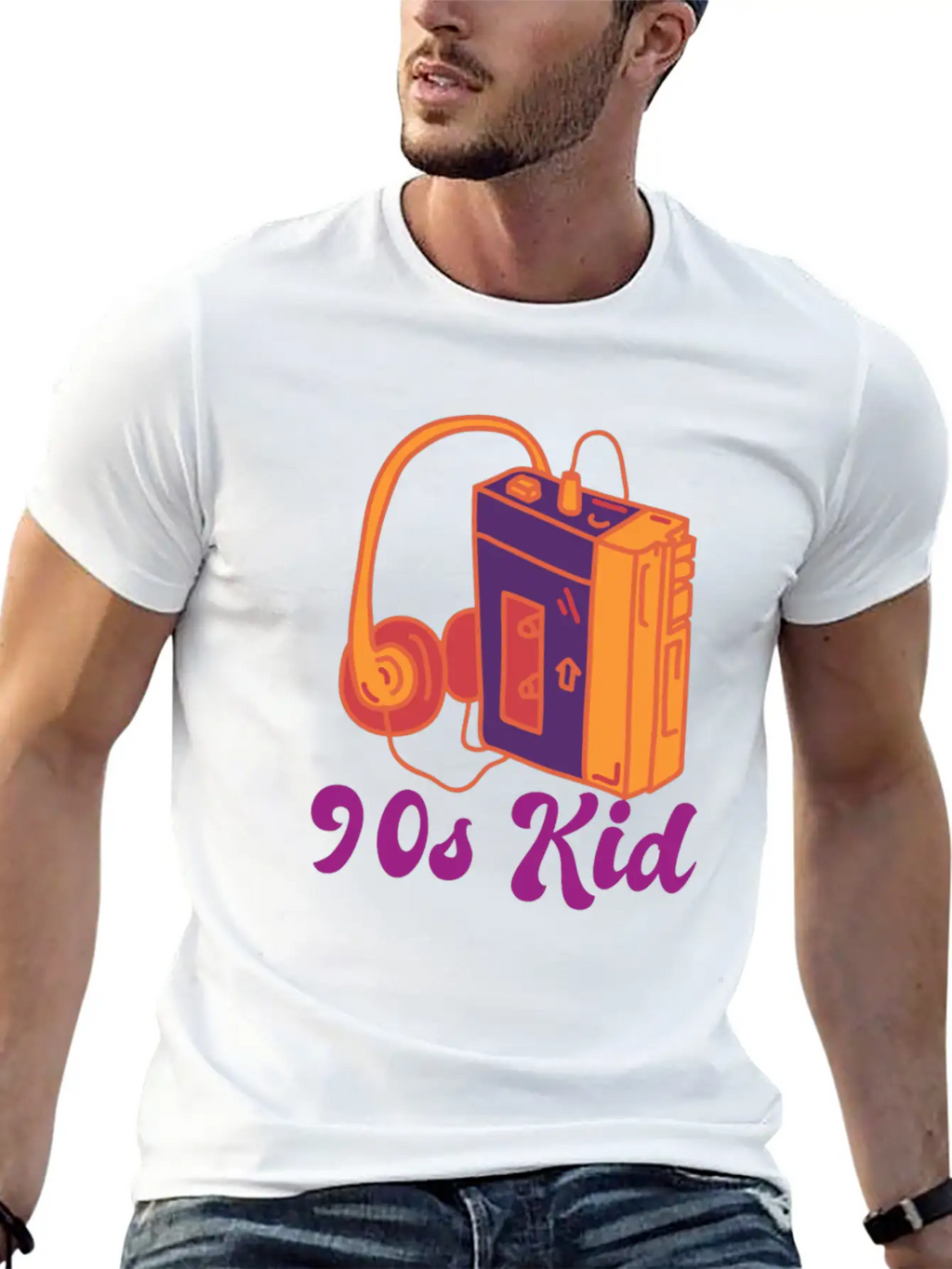 90s Kid Cassette Classic Crew Neck Graphic Tee – Everyday Minimal Look