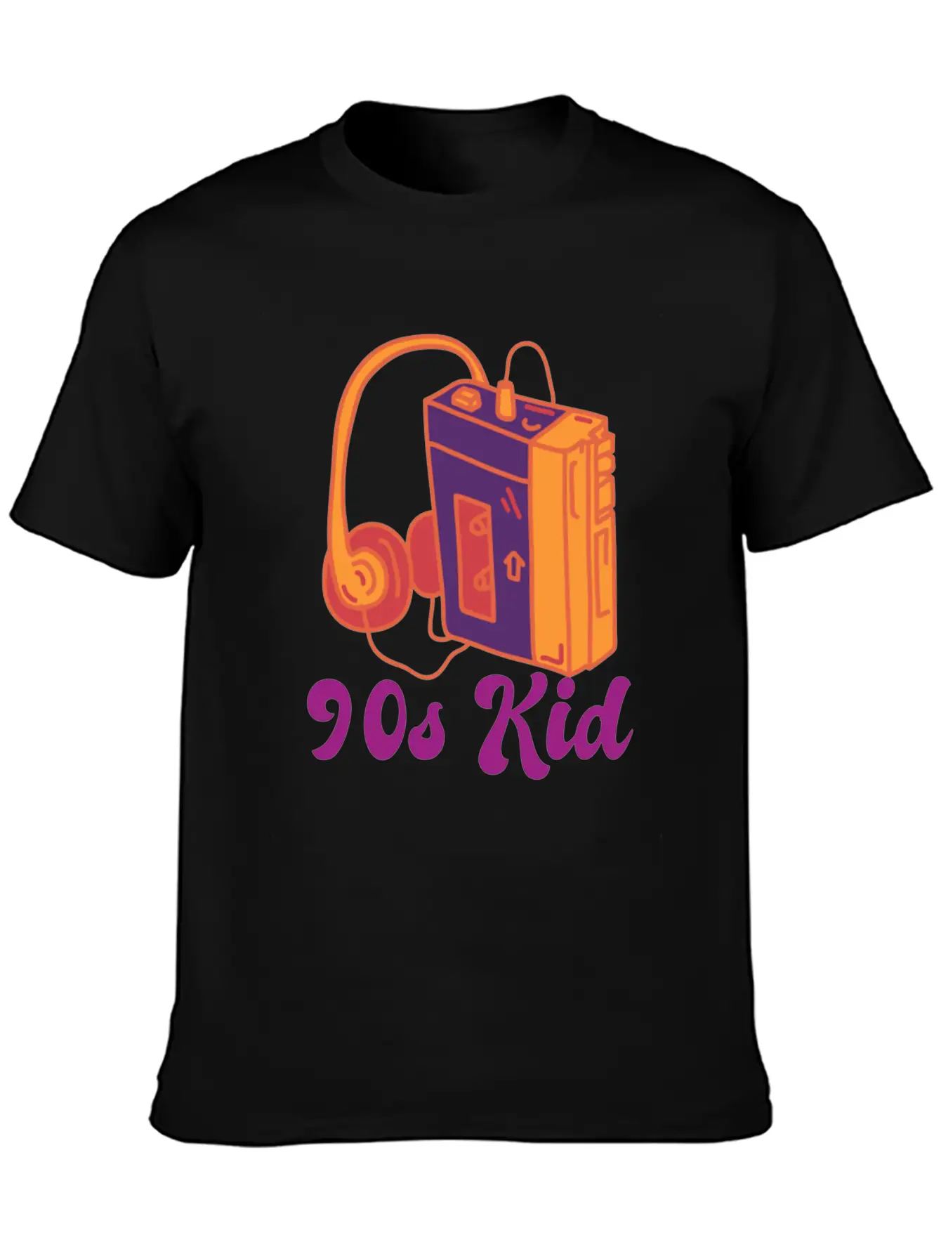 90s Kid Cassette Classic Crew Neck Graphic Tee – Everyday Minimal Look