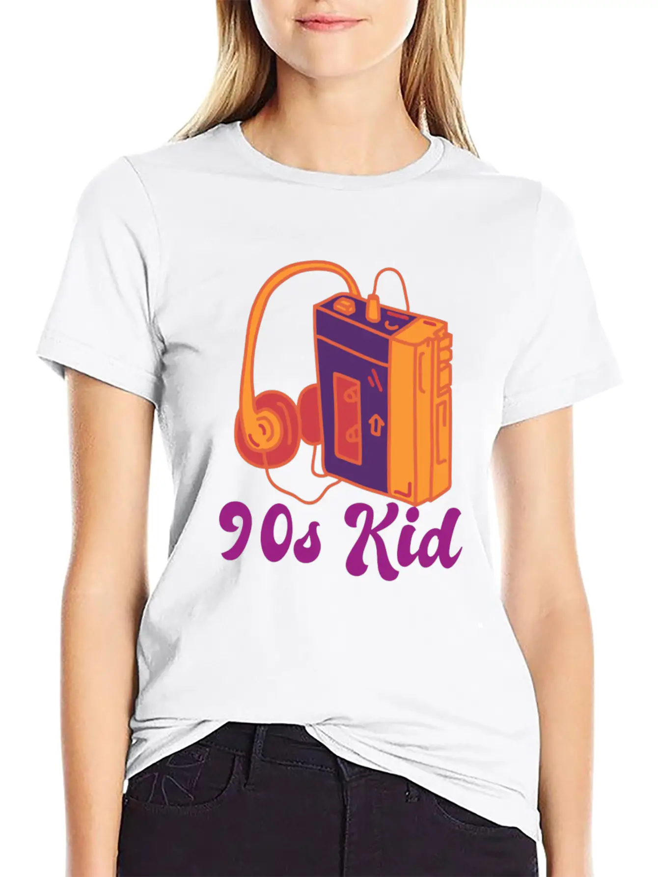 90s Kid Cassette Classic Crew Neck Graphic Tee – Everyday Minimal Look