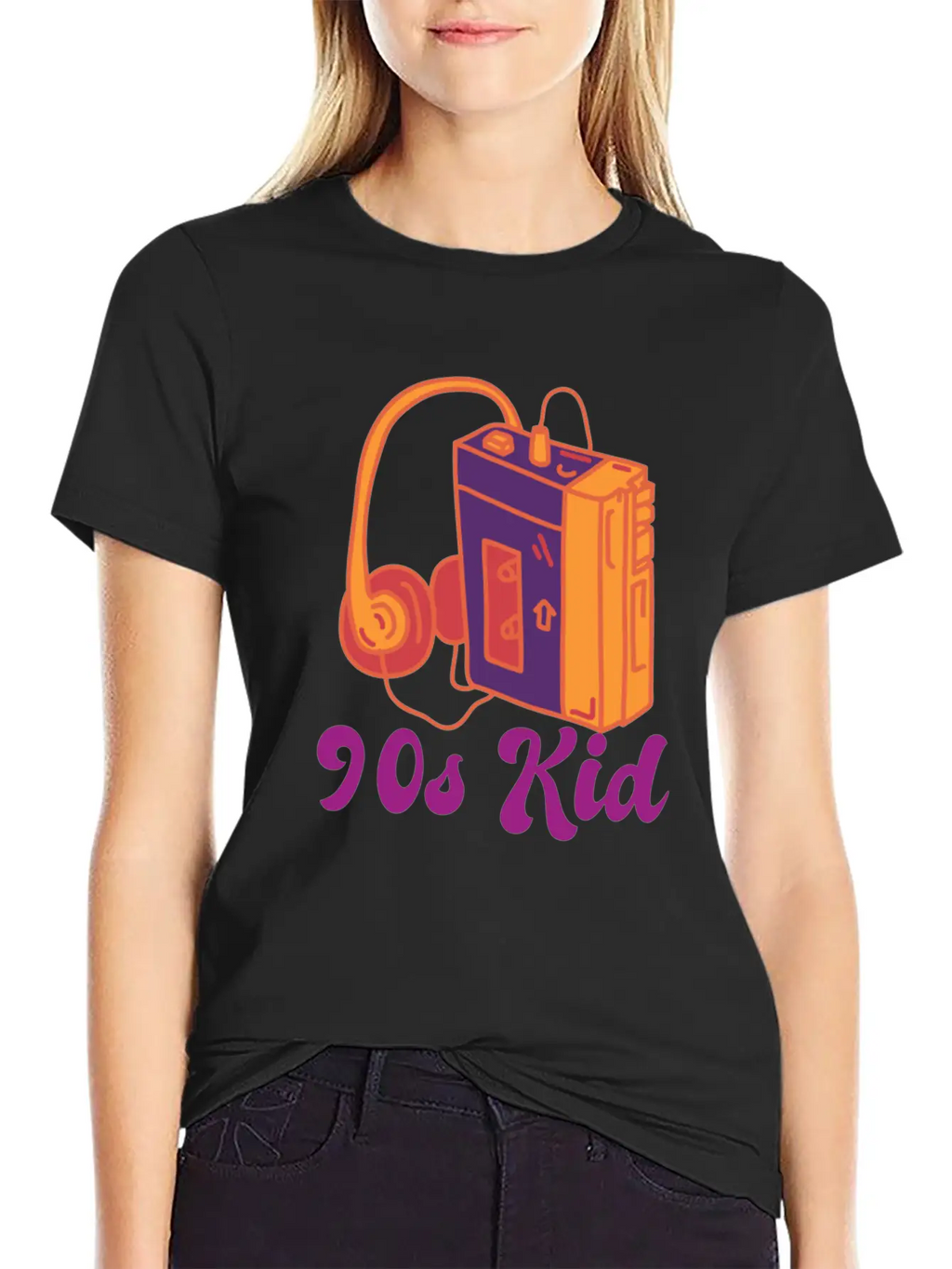 90s Kid Cassette Classic Crew Neck Graphic Tee – Everyday Minimal Look
