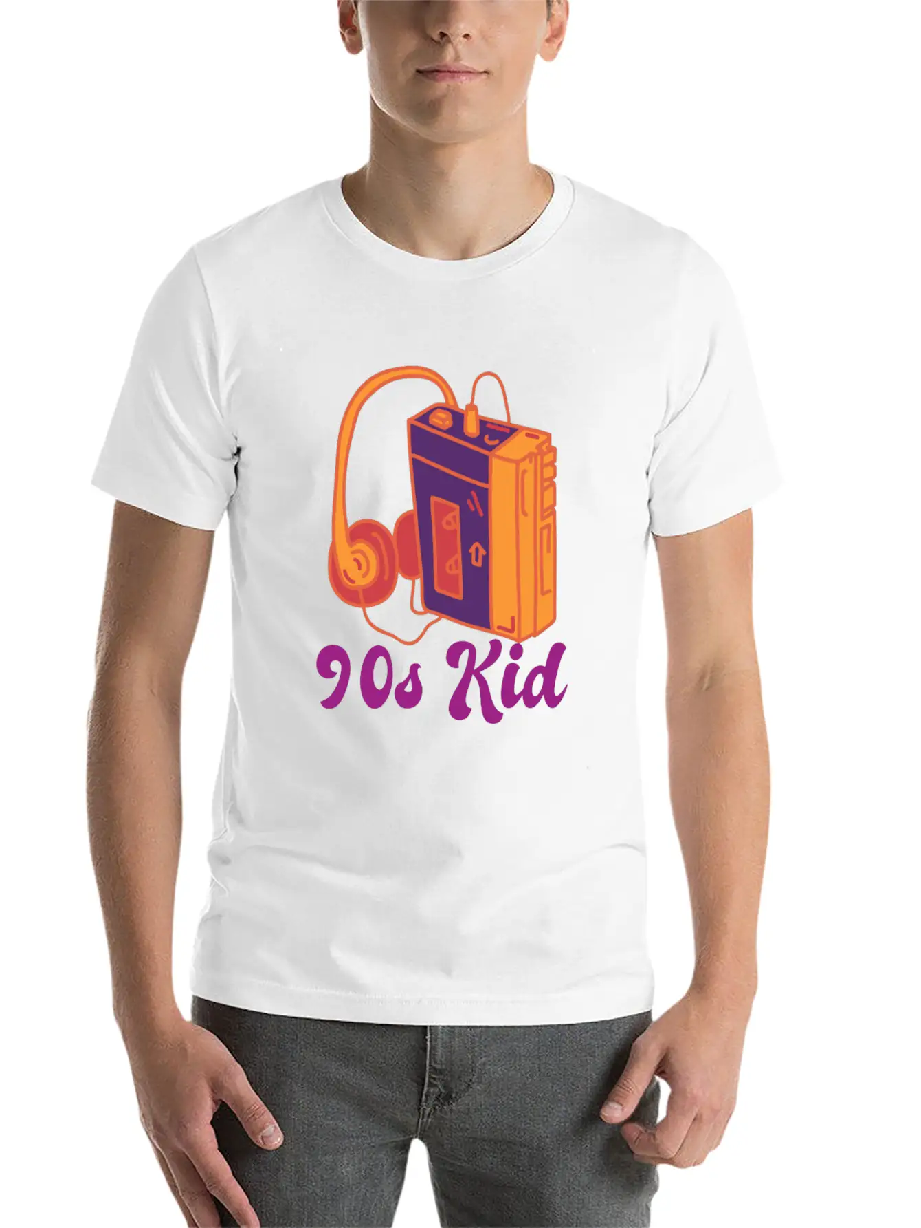 90s Kid Cassette Classic Crew Neck Graphic Tee – Everyday Minimal Look