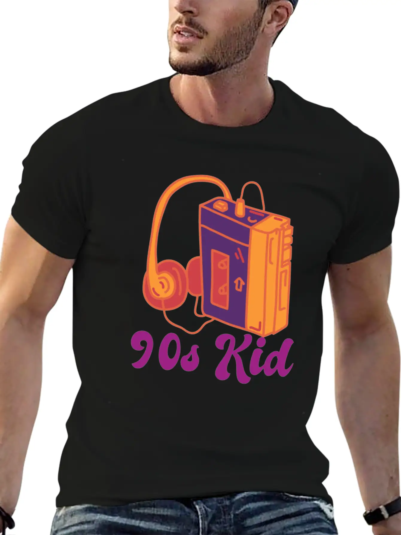90s Kid Cassette Classic Crew Neck Graphic Tee – Everyday Minimal Look
