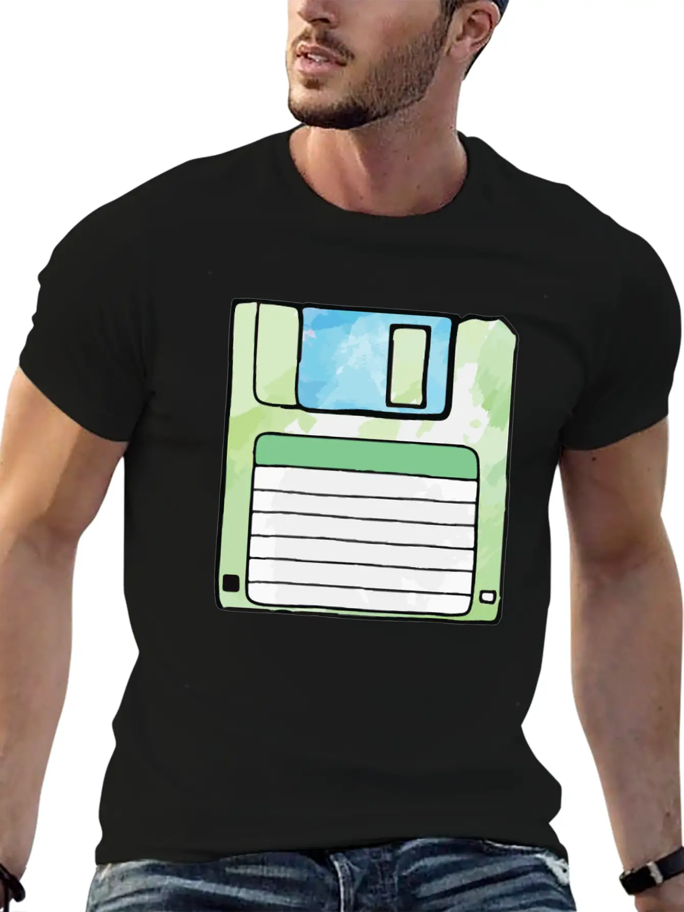 90s Neon Rubic Cube Cassette Tape Unisex Casual T-Shirt – Clean Design For Daily Comfort