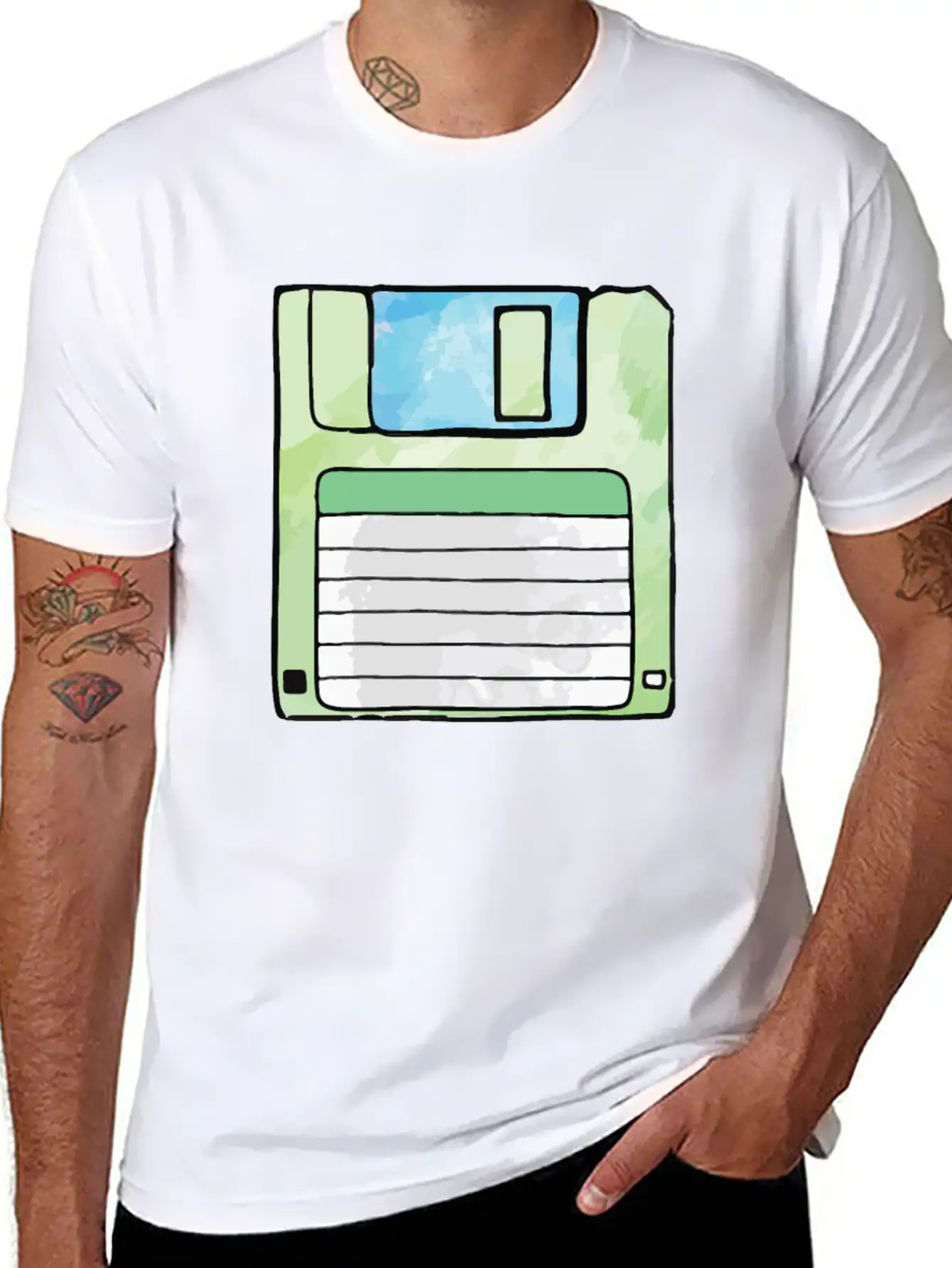 90s Neon Rubic Cube Cassette Tape Unisex Casual T-Shirt – Clean Design For Daily Comfort