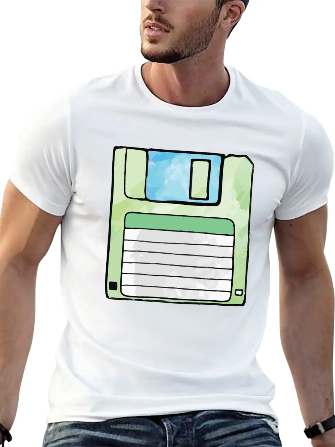 90s Neon Rubic Cube Cassette Tape Unisex Casual T-Shirt – Clean Design For Daily Comfort