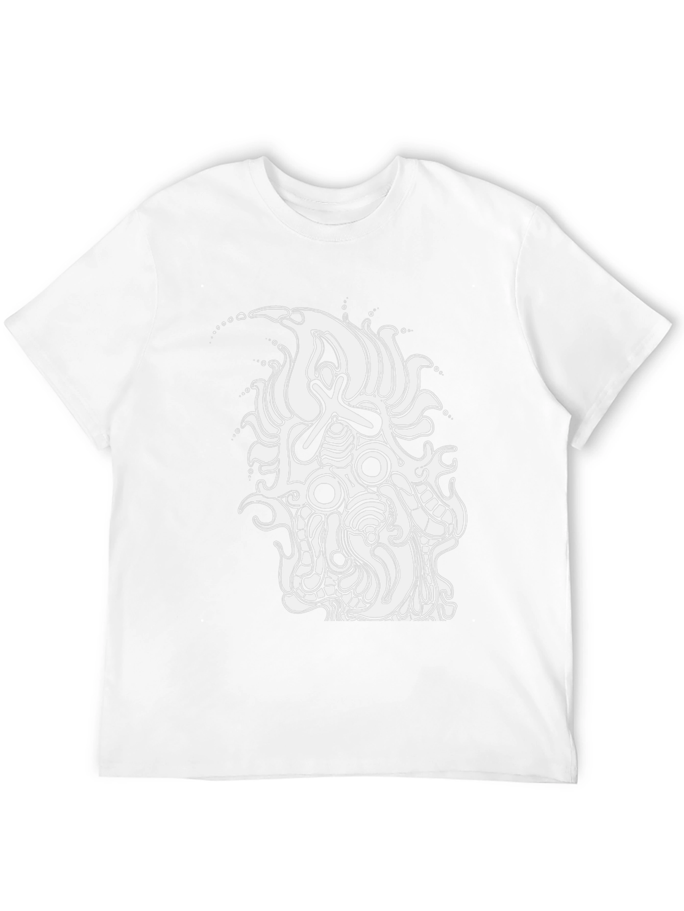 Abstract Graphic Tee - Black Cotton Shirt