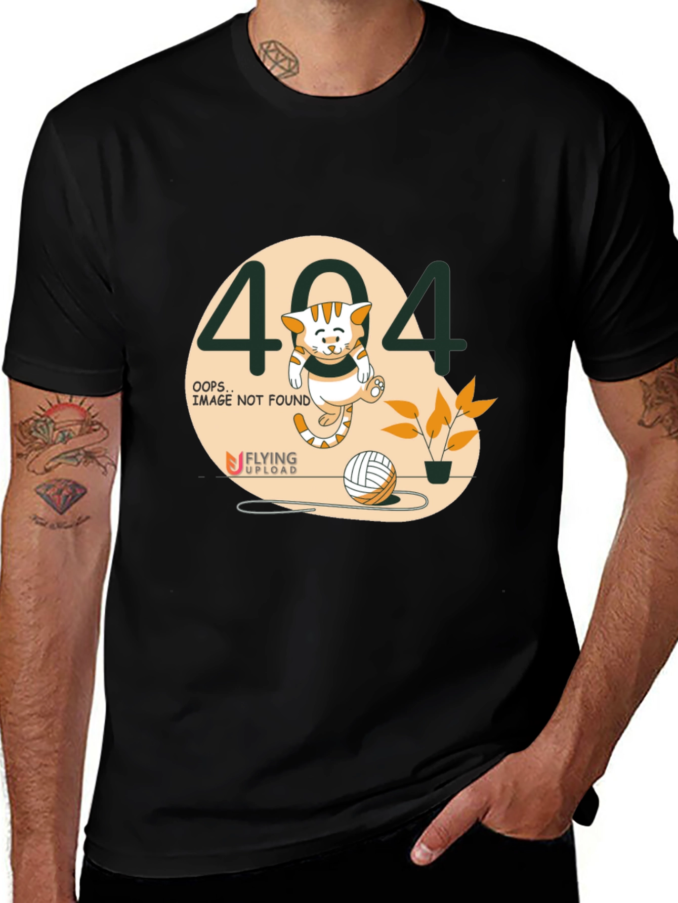 404 Not Found Cat T-Shirt - Funny Error Page Tee