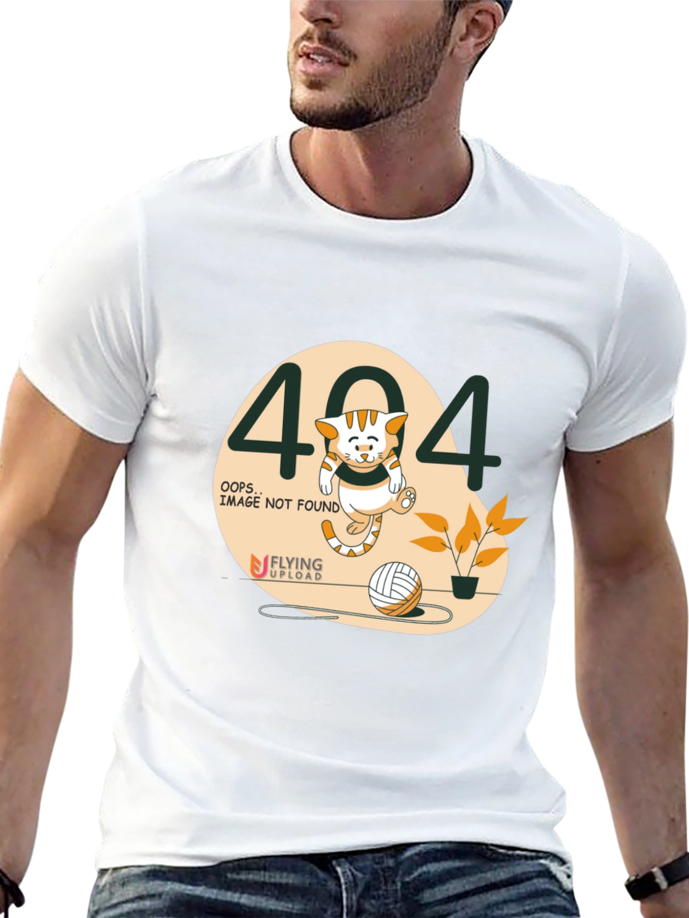 404 Not Found Cat T-Shirt - Funny Error Page Tee