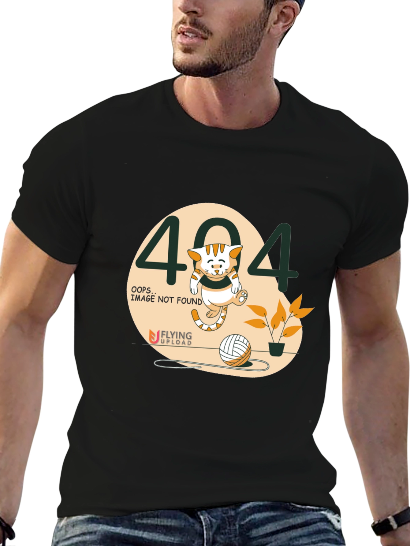 404 Not Found Cat T-Shirt - Funny Error Page Tee