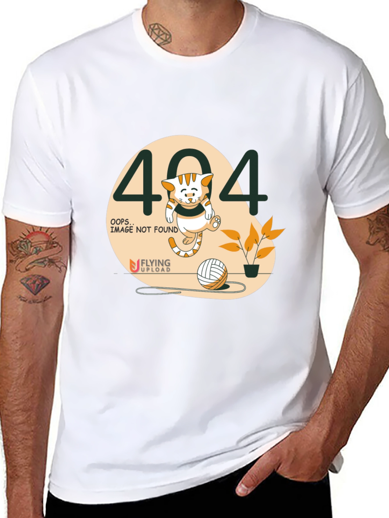 404 Not Found Cat T-Shirt - Funny Error Page Tee