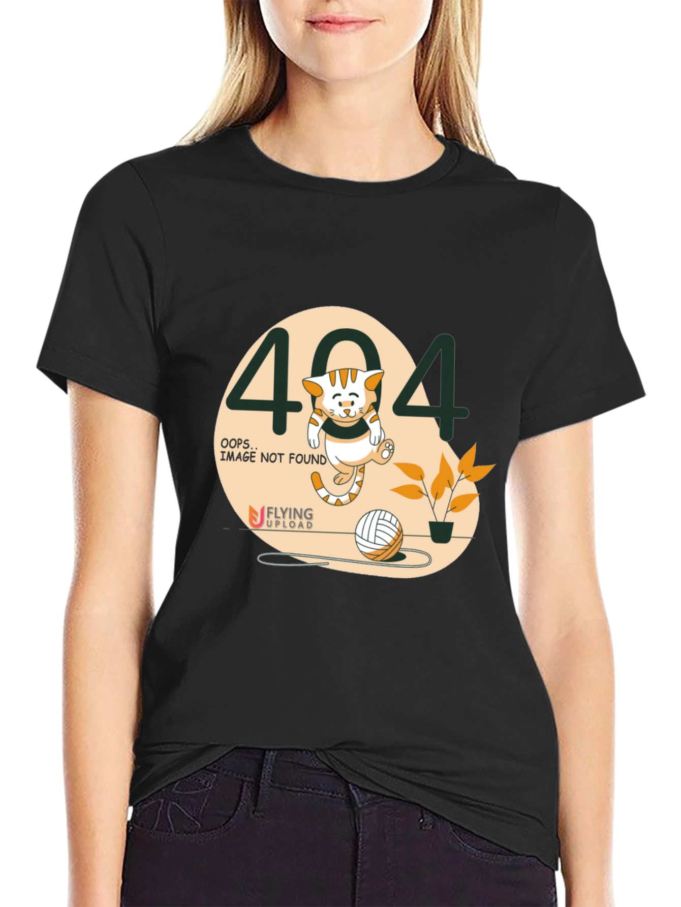 404 Not Found Cat T-Shirt - Funny Error Page Tee