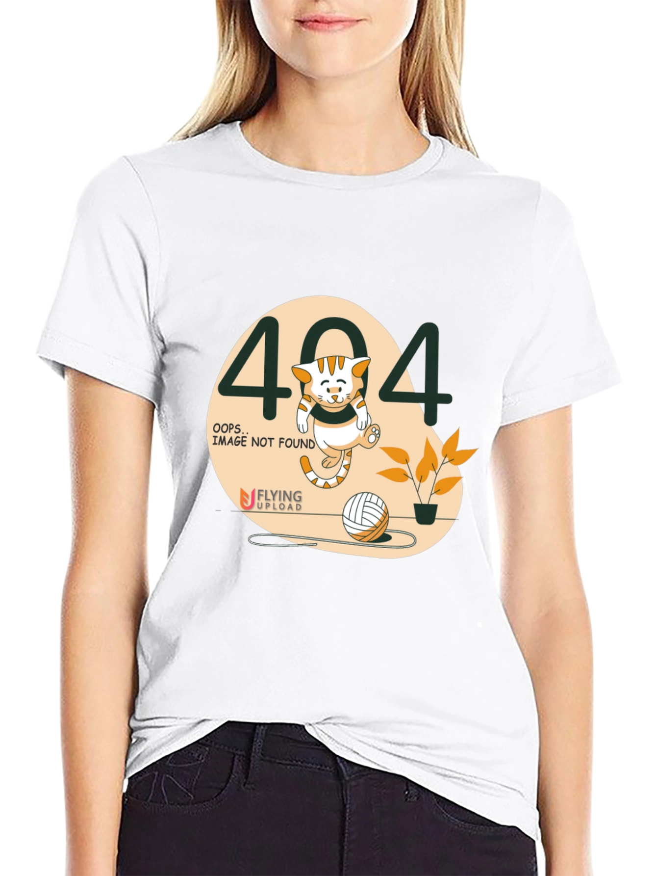 404 Not Found Cat T-Shirt - Funny Error Page Tee